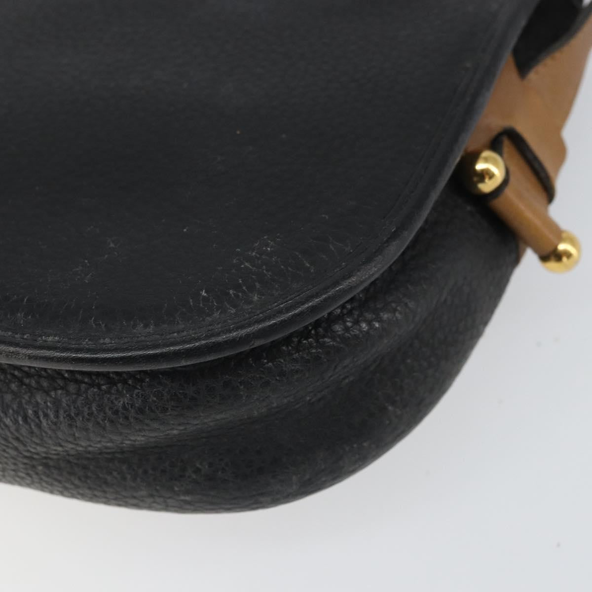 Christian Dior Vintage Leather Black Leather Shoulder Bag Bag (Pre-Owned)