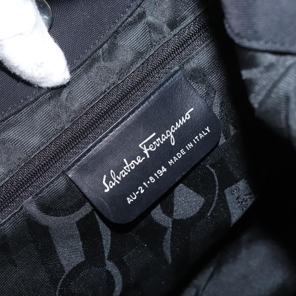 Salvatore Ferragamo Vala Nylon Black Nylon Shoulder Bag Bag (Pre-Owned)