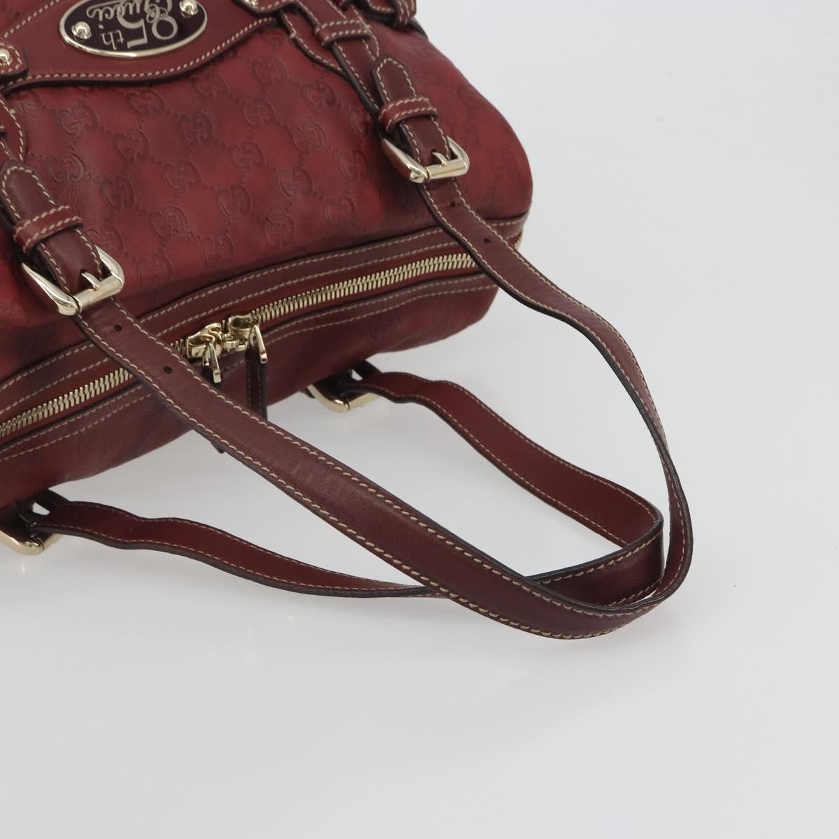 Gucci 85Th Anniversary Boston Guccissima Leather Red Leather Shoulder Bag Bag (Pre-Owned)