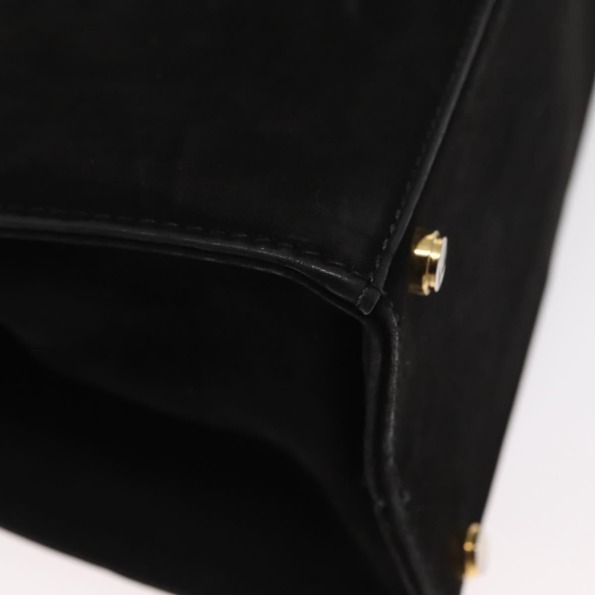 Salvatore Ferragamo Convertible Vara Bow Suede Black Suede Handbag (Pre-Owned)