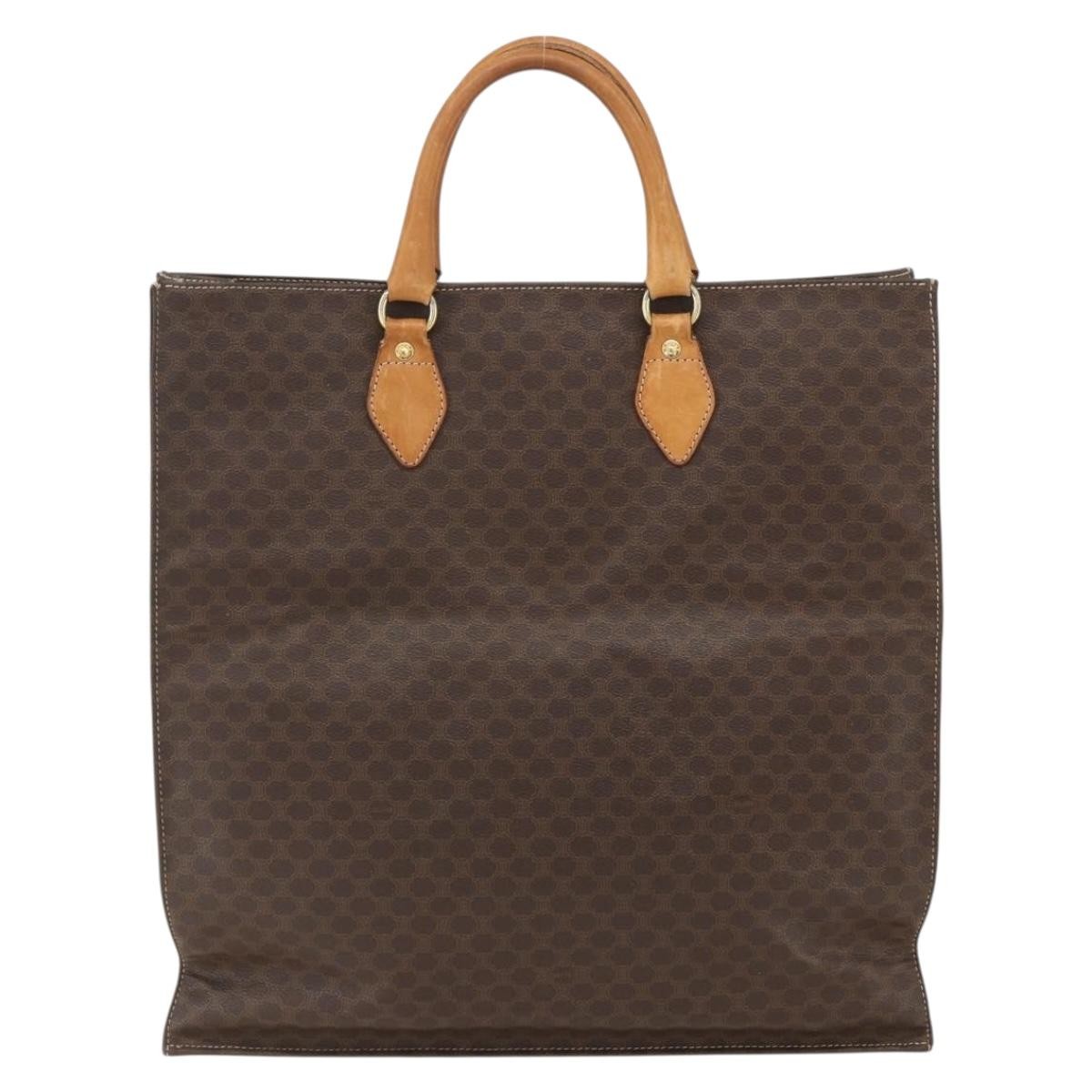 Celine Vintage Macadam Canvas Brown Canvas Tote Bag Bag (Pre-Owned)