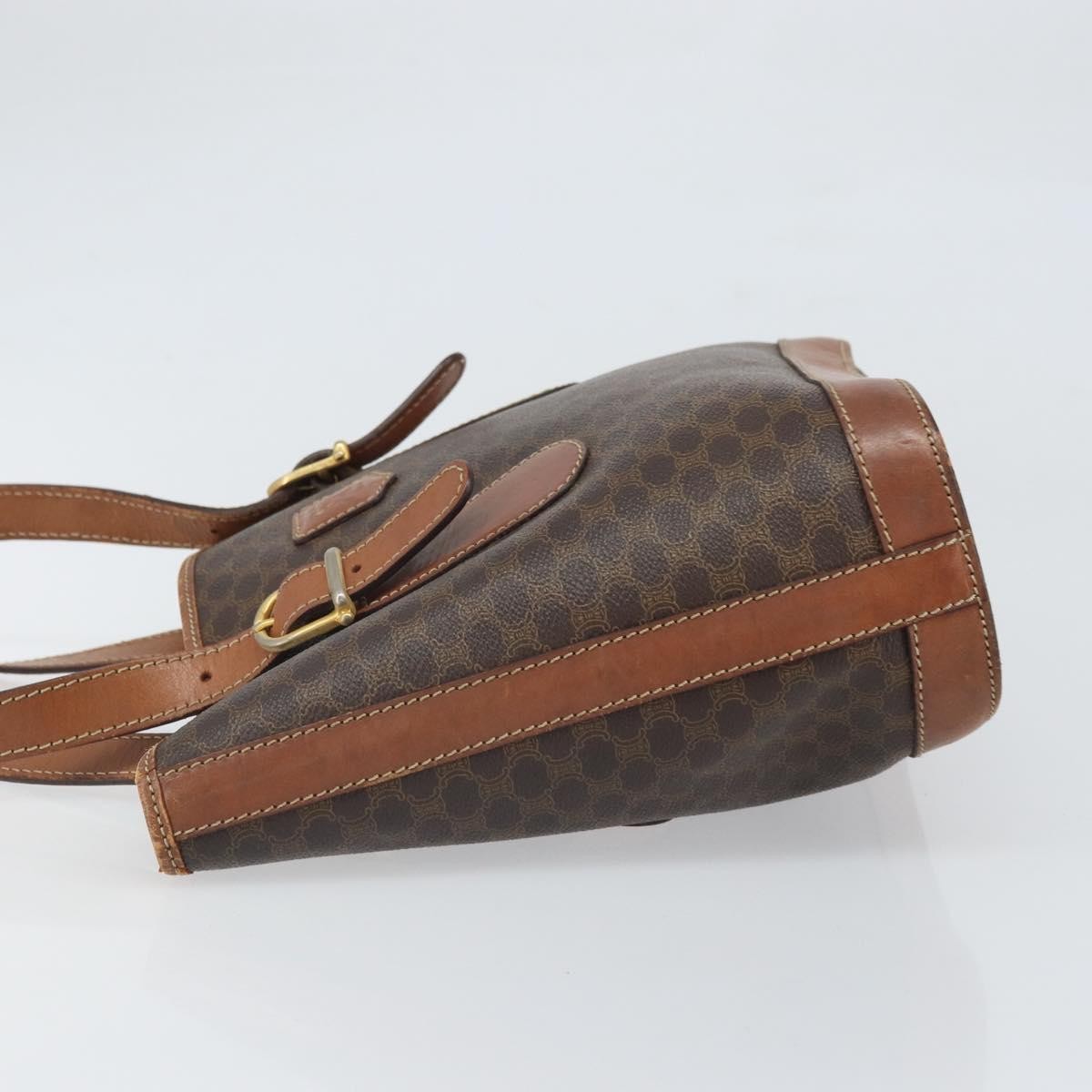 Celine Vintage Macadam Canvas Brown Canvas Shoulder Bag Bag (Pre-Owned)