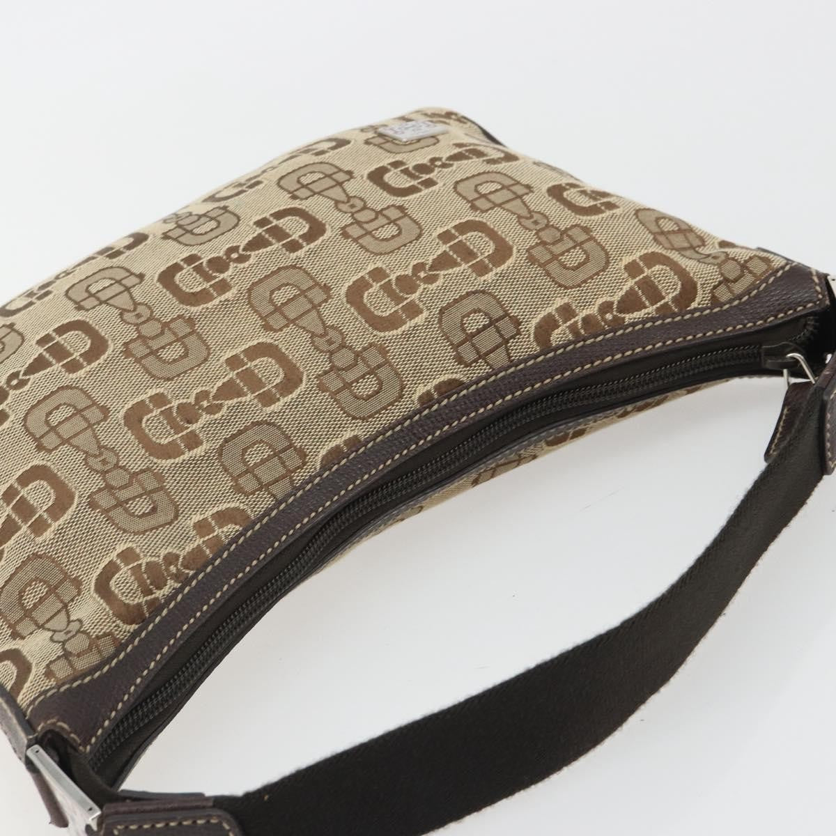 Gucci Vintage Top Handle Canvas Beige Canvas Handbag (Pre-Owned)