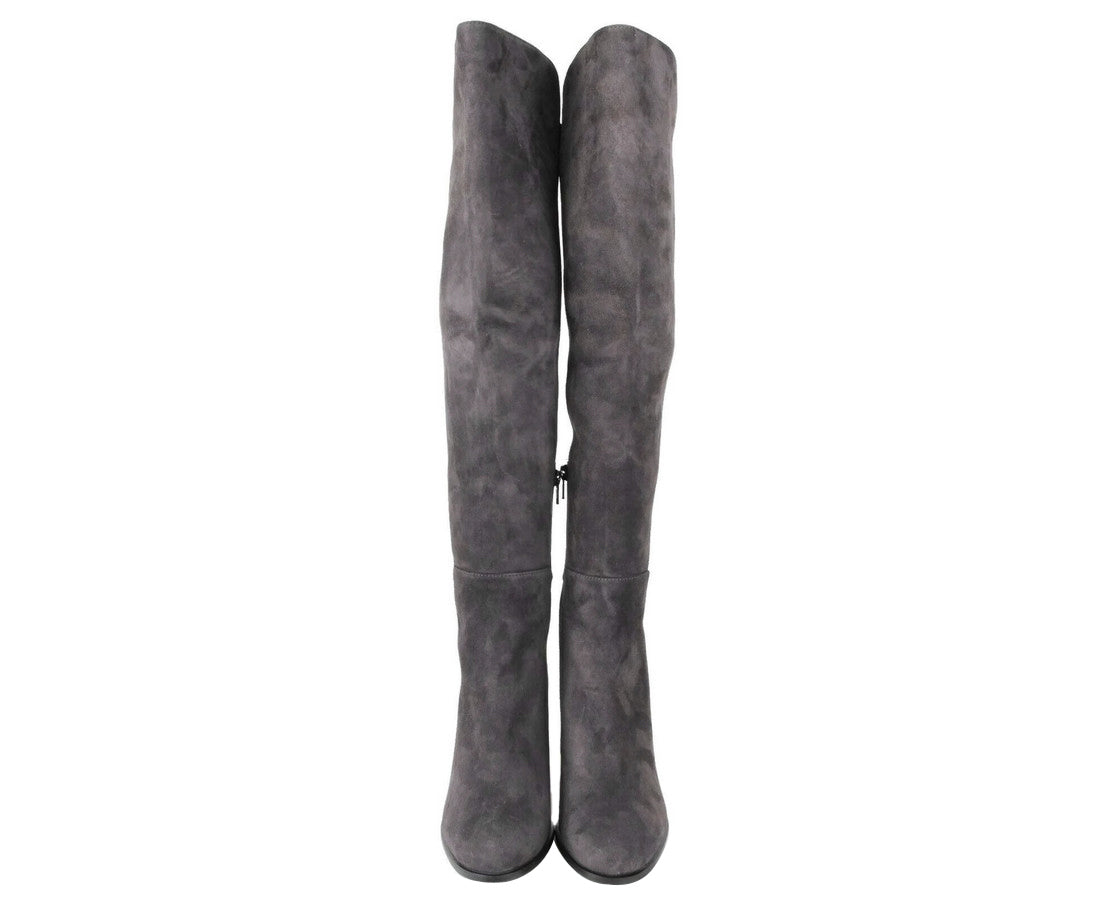 Stuart Weitzman Women's Alljill Anthracite Suede Over The Knee Boot