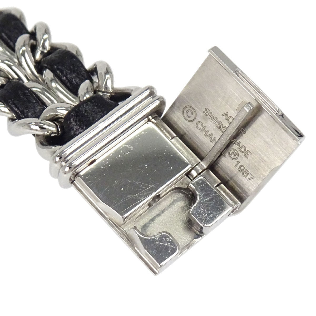 Chanel Premiere Rock Quartz Stainless Steel And Leather Watch (Pre-Owned)