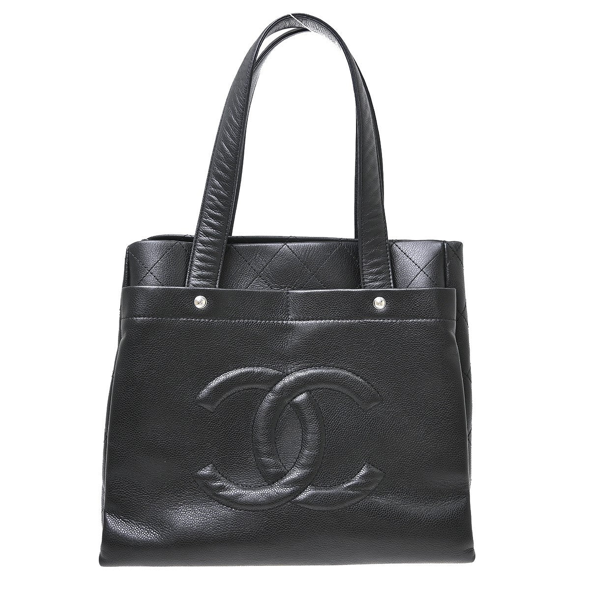 Chanel Ultimate Executive Caviar Black Leather Tote Bag Bag (Pre-Owned)