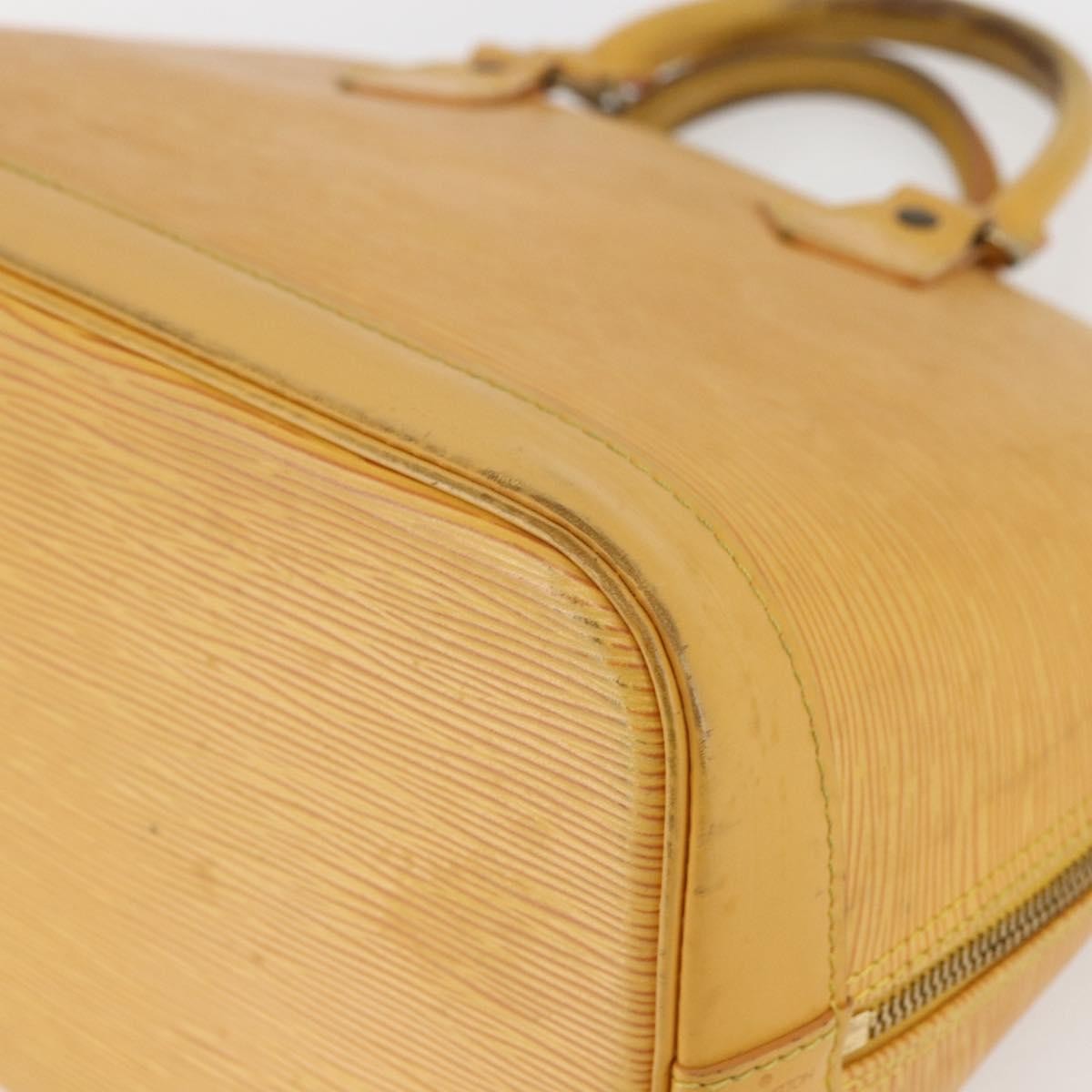 Louis Vuitton Alma Epi Leather Yellow Leather Handbag (Pre-Owned)