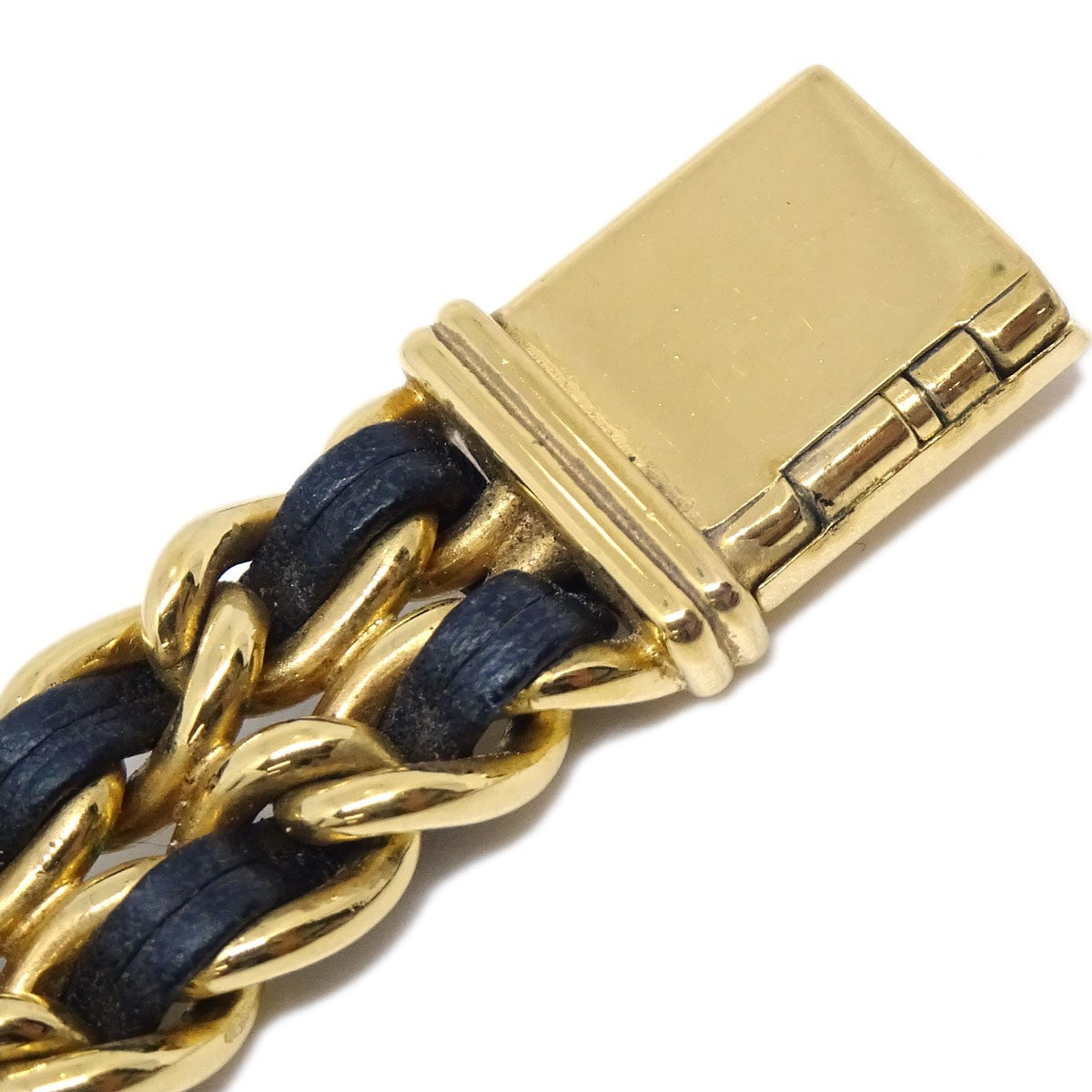 Chanel Premiere Rock Quartz Plated Metal And Leather Watch (Pre-Owned)