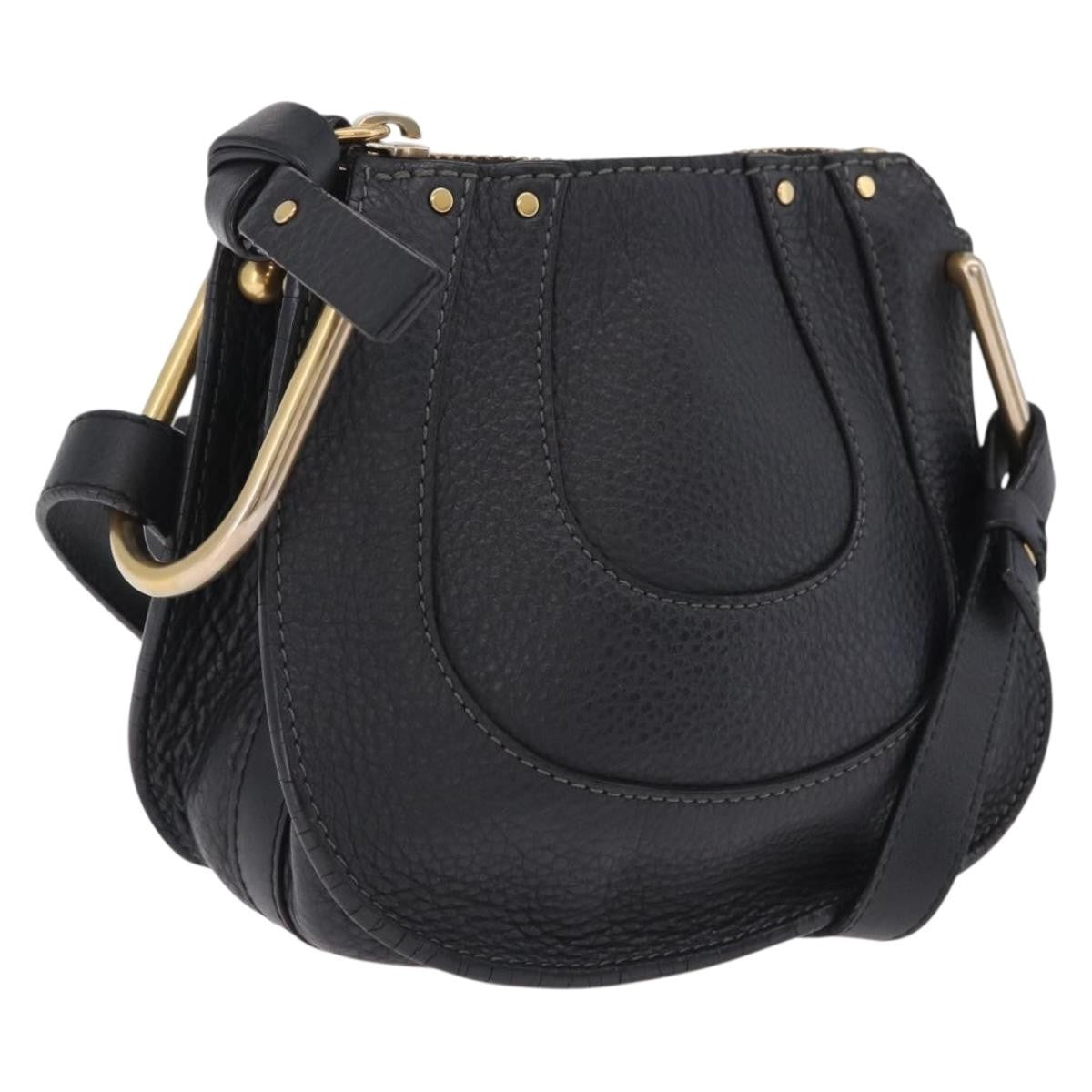 Chloe Hayley Hobo Leather Black Leather Shoulder Bag Bag (Pre-Owned)