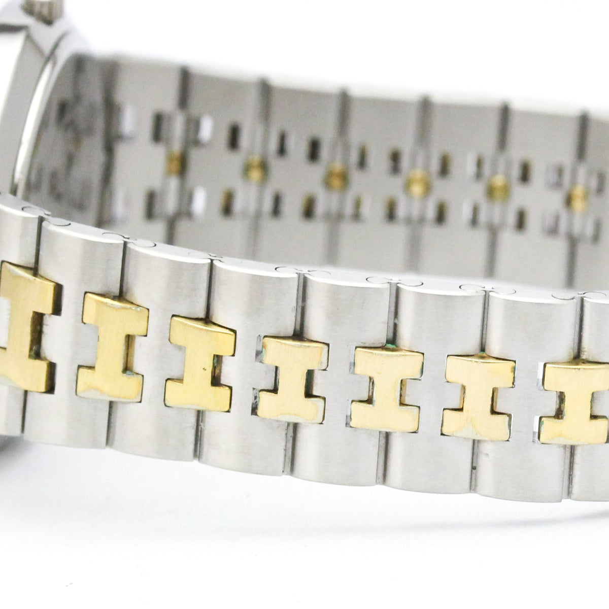 Hermes Sellier Quartz Stainless Steel And Plated Metal Watch (Pre-Owned)