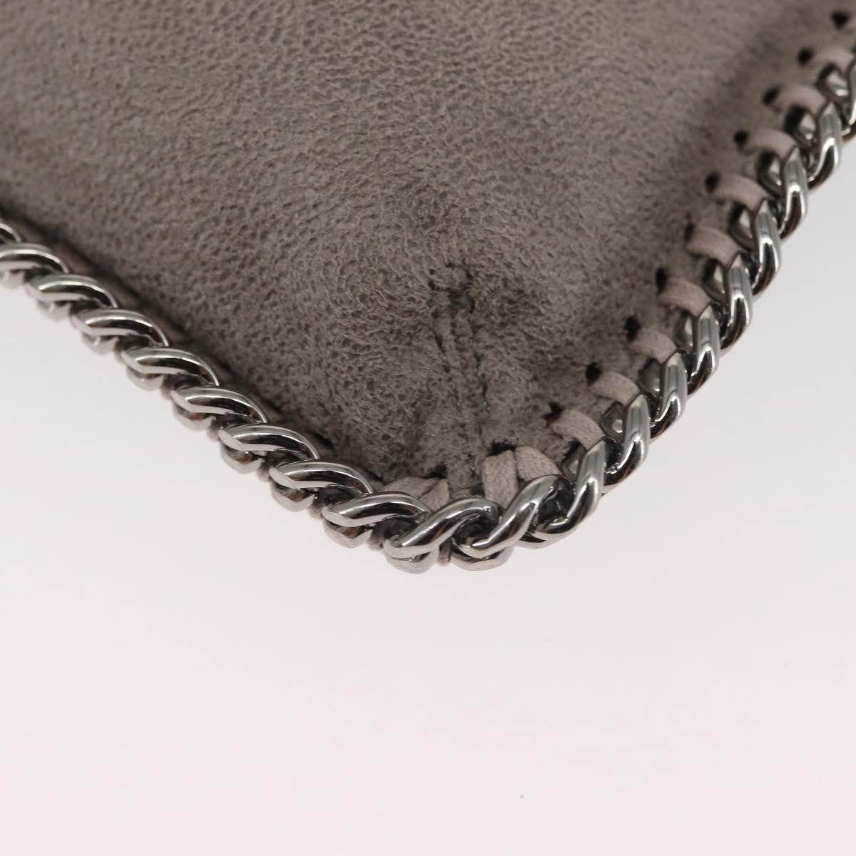 Stella Mccartney Falabella Fold Over Flap Shaggy Deer Gray Suede Bag (Pre-Owned)