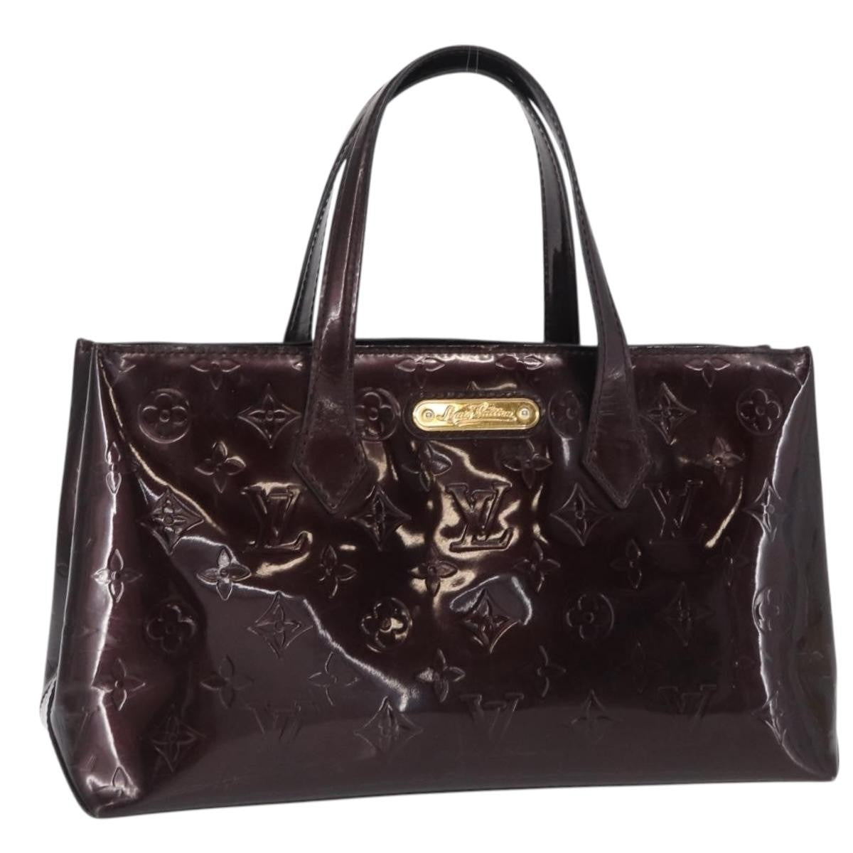 Louis Vuitton Wilshire Monogram Vernis Burgundy Patent_Leather Tote Bag Bag (Pre-Owned)