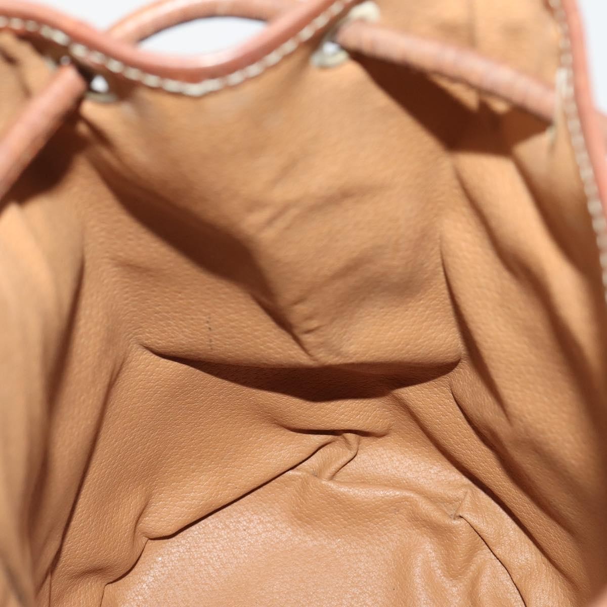 Celine Vintage Macadam Canvas And Leather Brown Canvas Backpack Bag (Pre-Owned)