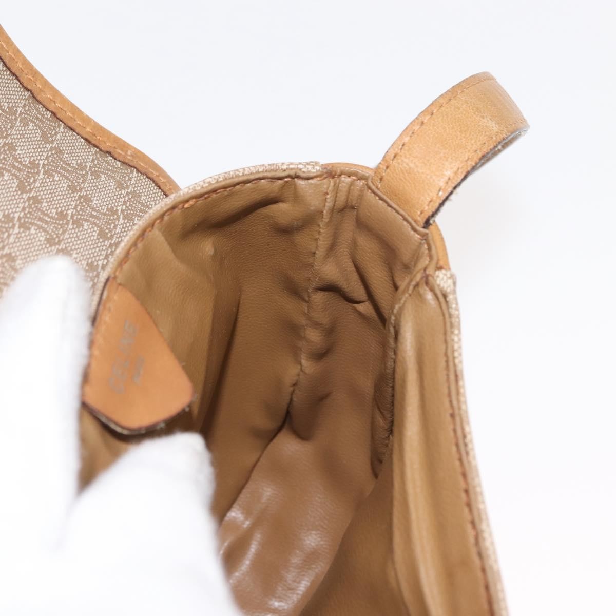 Celine Vintage Macadam Canvas And Leather Beige Canvas Shoulder Bag Bag (Pre-Owned)