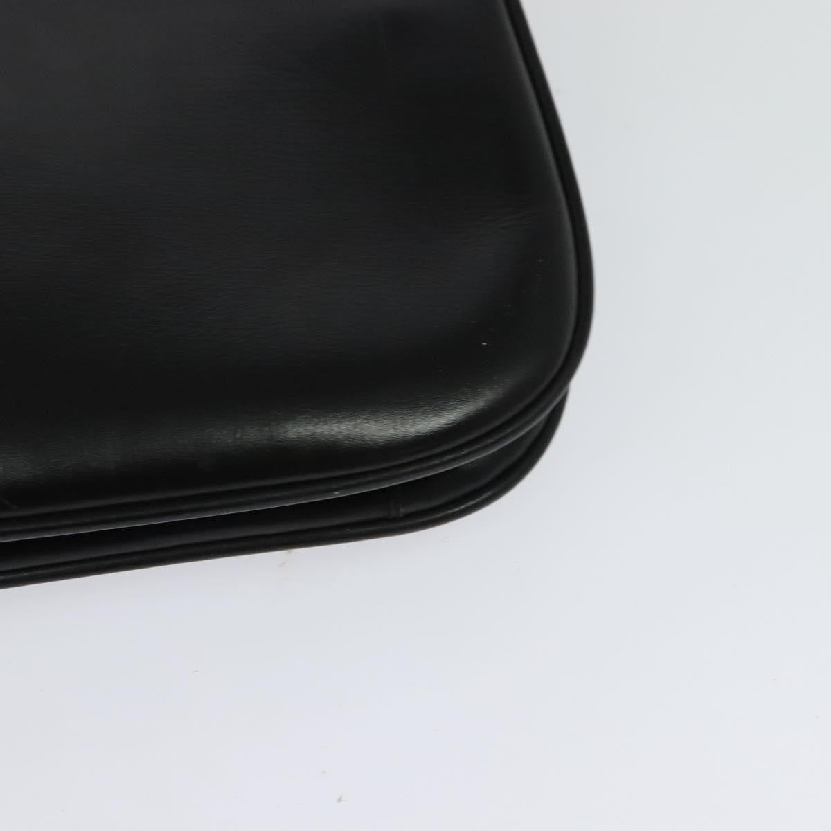 Bally Vintage Leather Black Leather Shoulder Bag Bag (Pre-Owned)