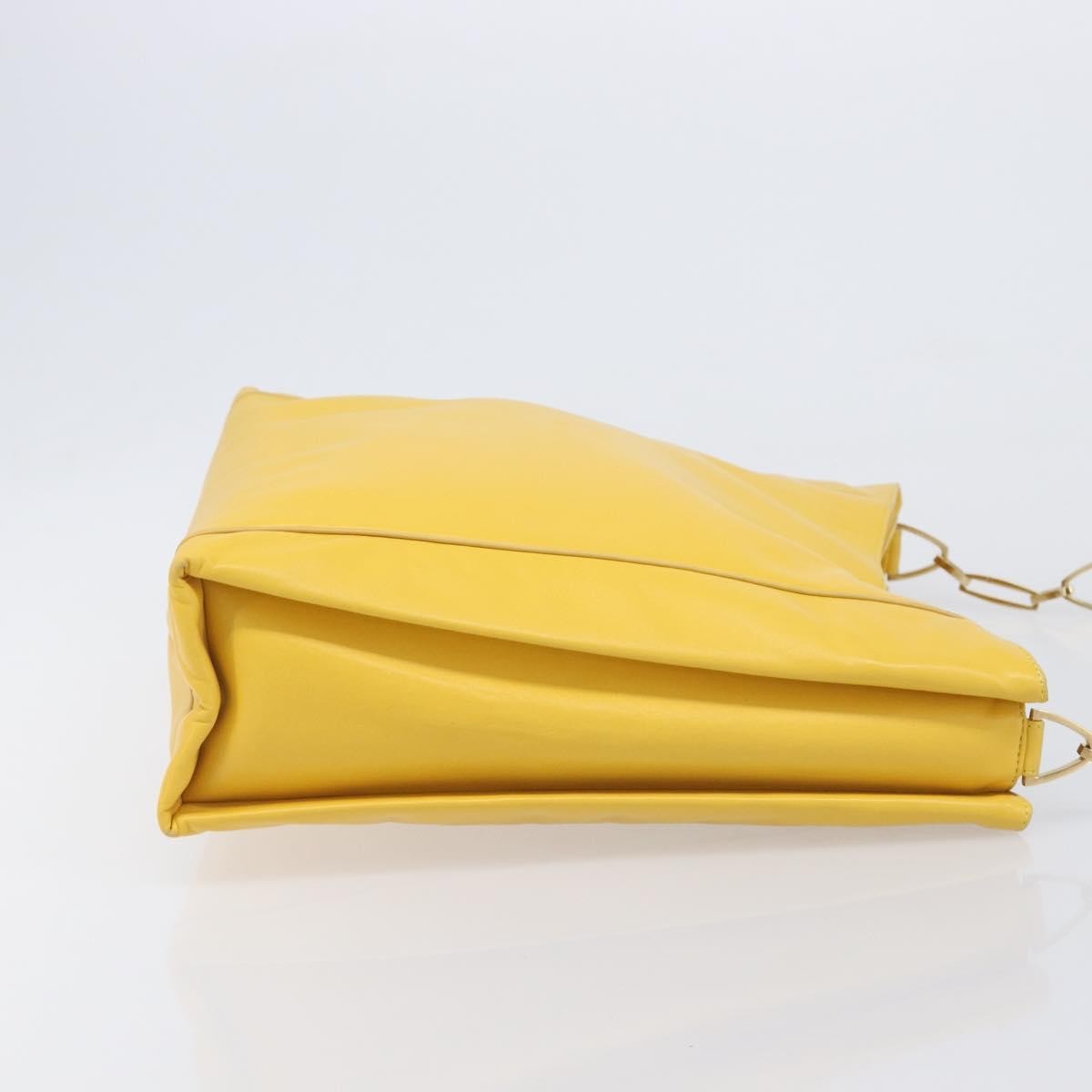 Loewe Shoulder Bag Leather Yellow Leather Shoulder Bag Bag (Pre-Owned)