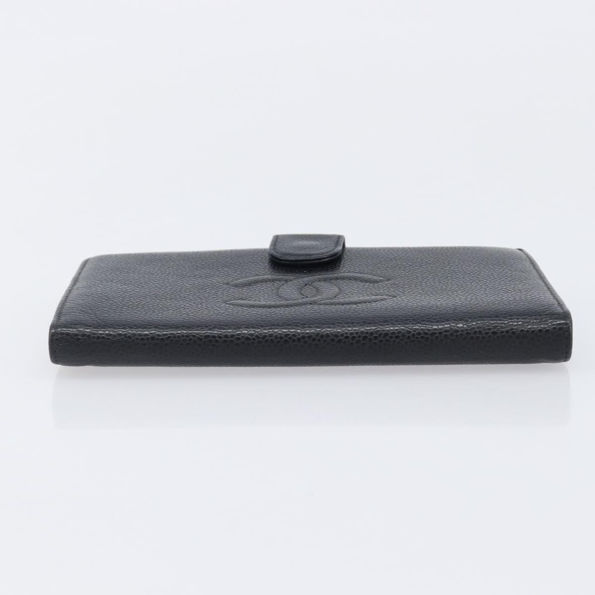 Chanel Timeless Cc French Leather Black Calfskin Wallets Accessory (Pre-Owned)
