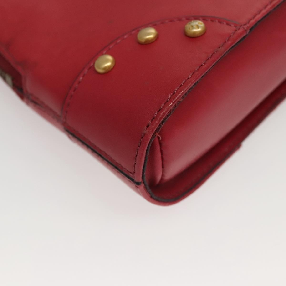 Celine Vintage Leather Red Leather Shoulder Bag Bag (Pre-Owned)