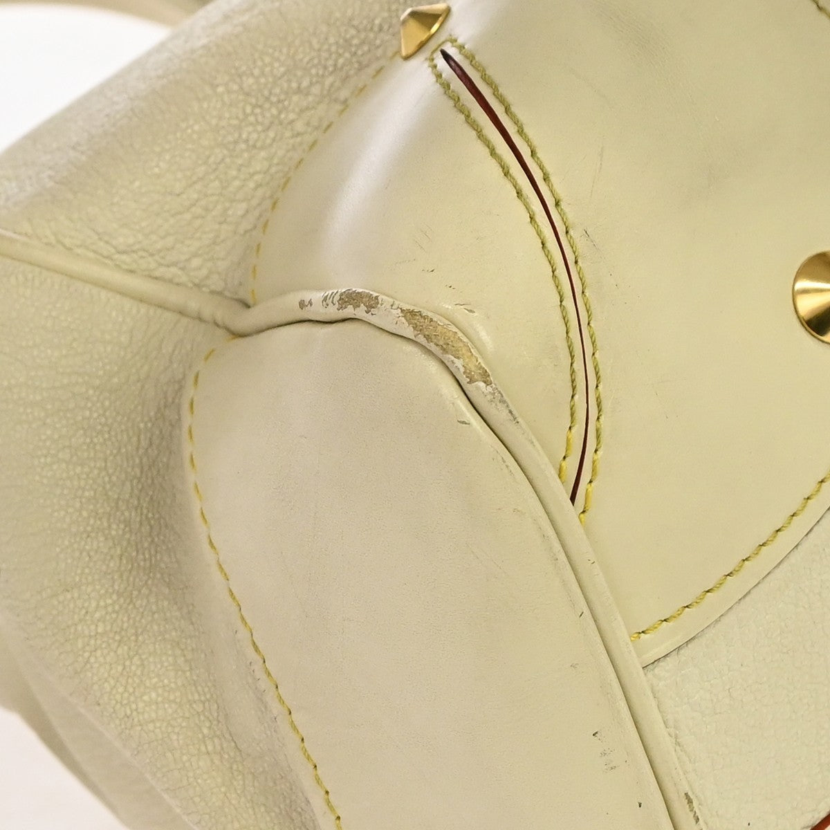 Louis Vuitton Suhali Le Majestueux Leather White Leather Handbag (Pre-Owned)