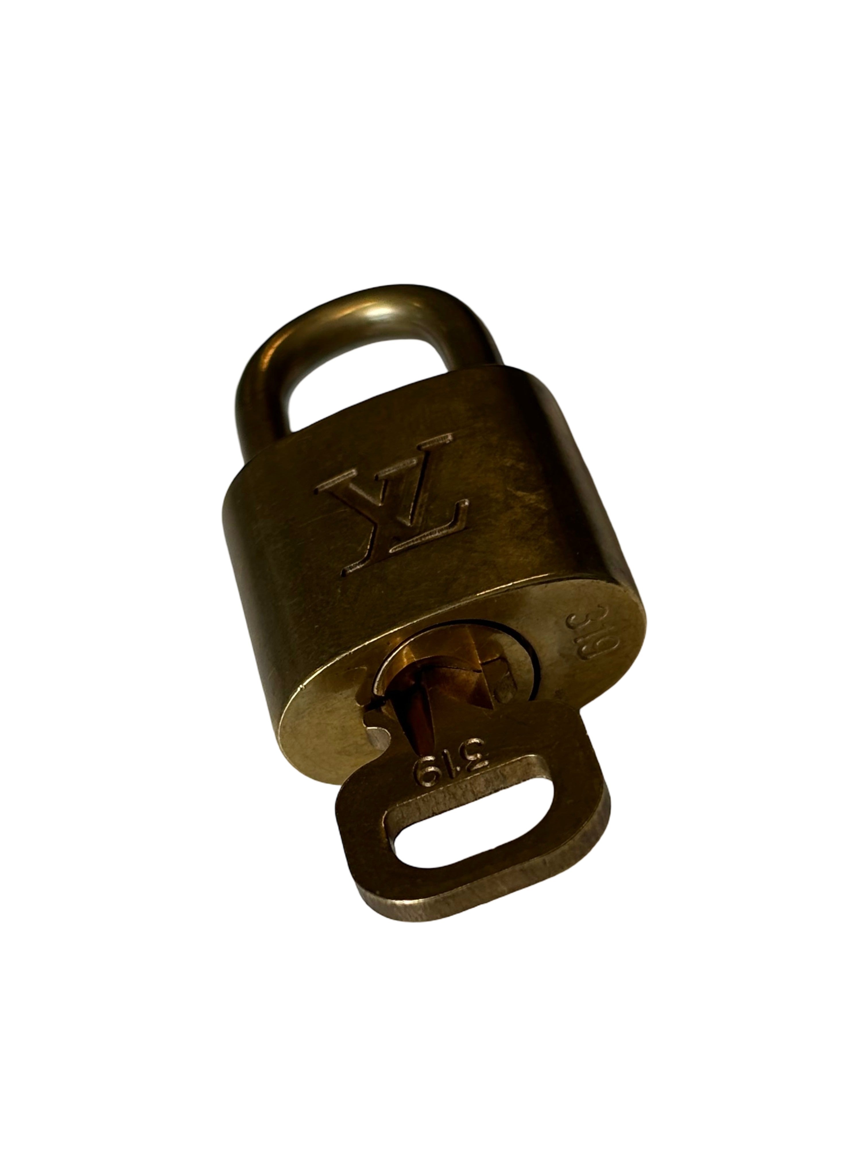 Louis Vuitton Padlock And Key Logo Metal Gold Metal Charms And Keychains Accessory (Pre-Owned)