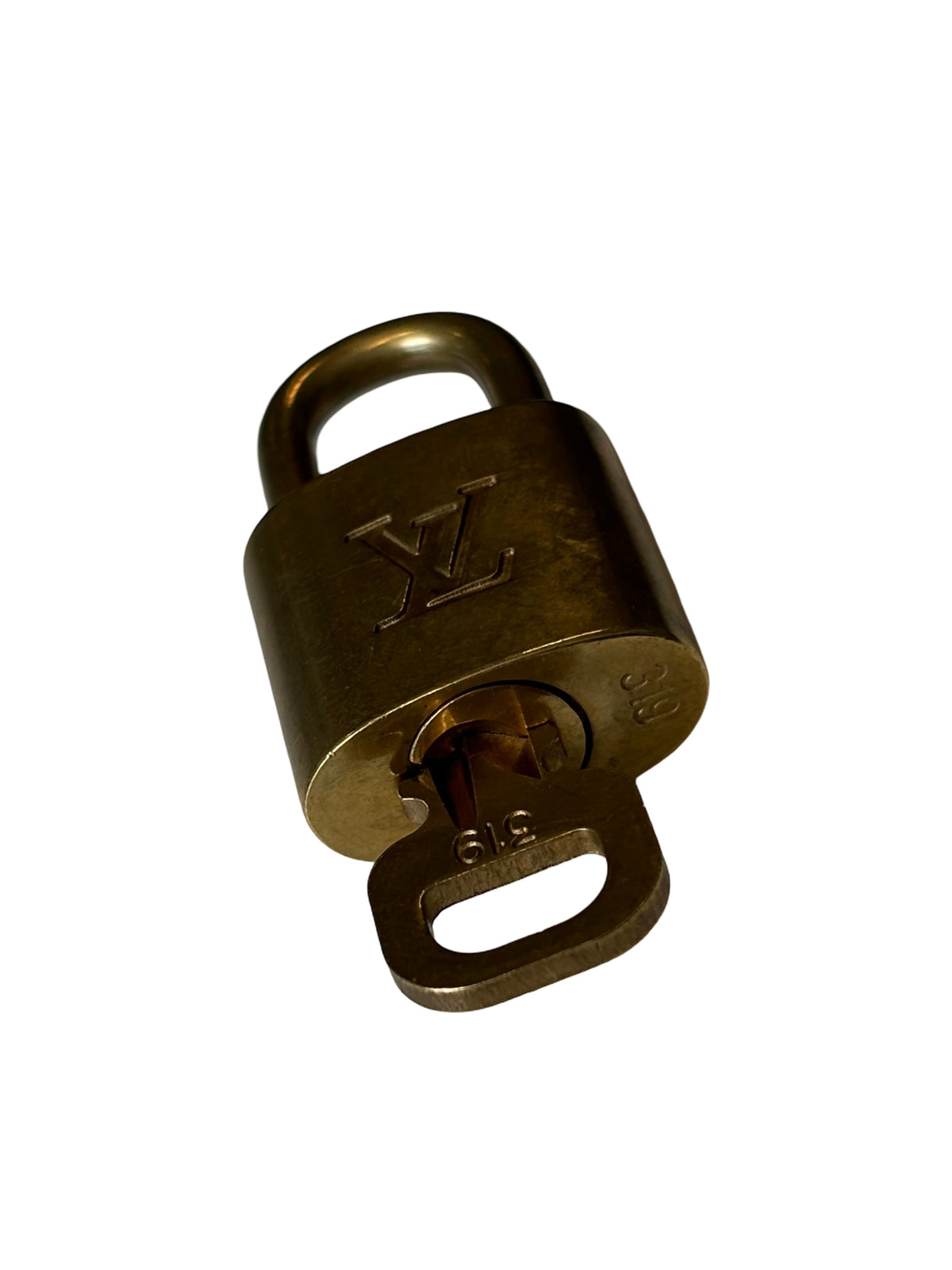 Louis Vuitton Padlock And Key Logo Metal Gold Metal Charms And Keychains Accessory (Pre-Owned)