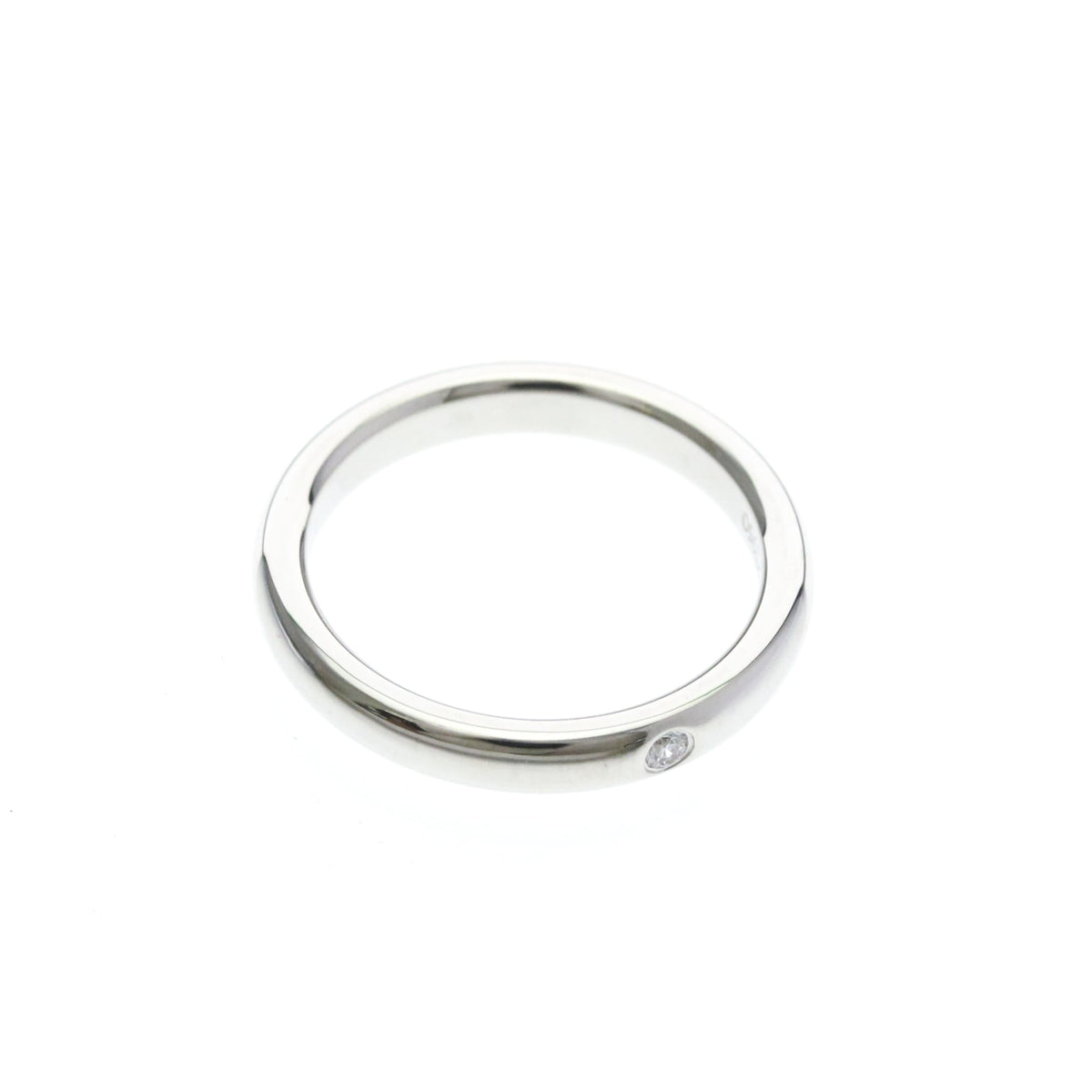 Tiffany & Co. Elsa Peretti 11 Diamond Stacking Band Platinum With Diamonds Silver Platinum Ring Jewelry (Pre-Owned)