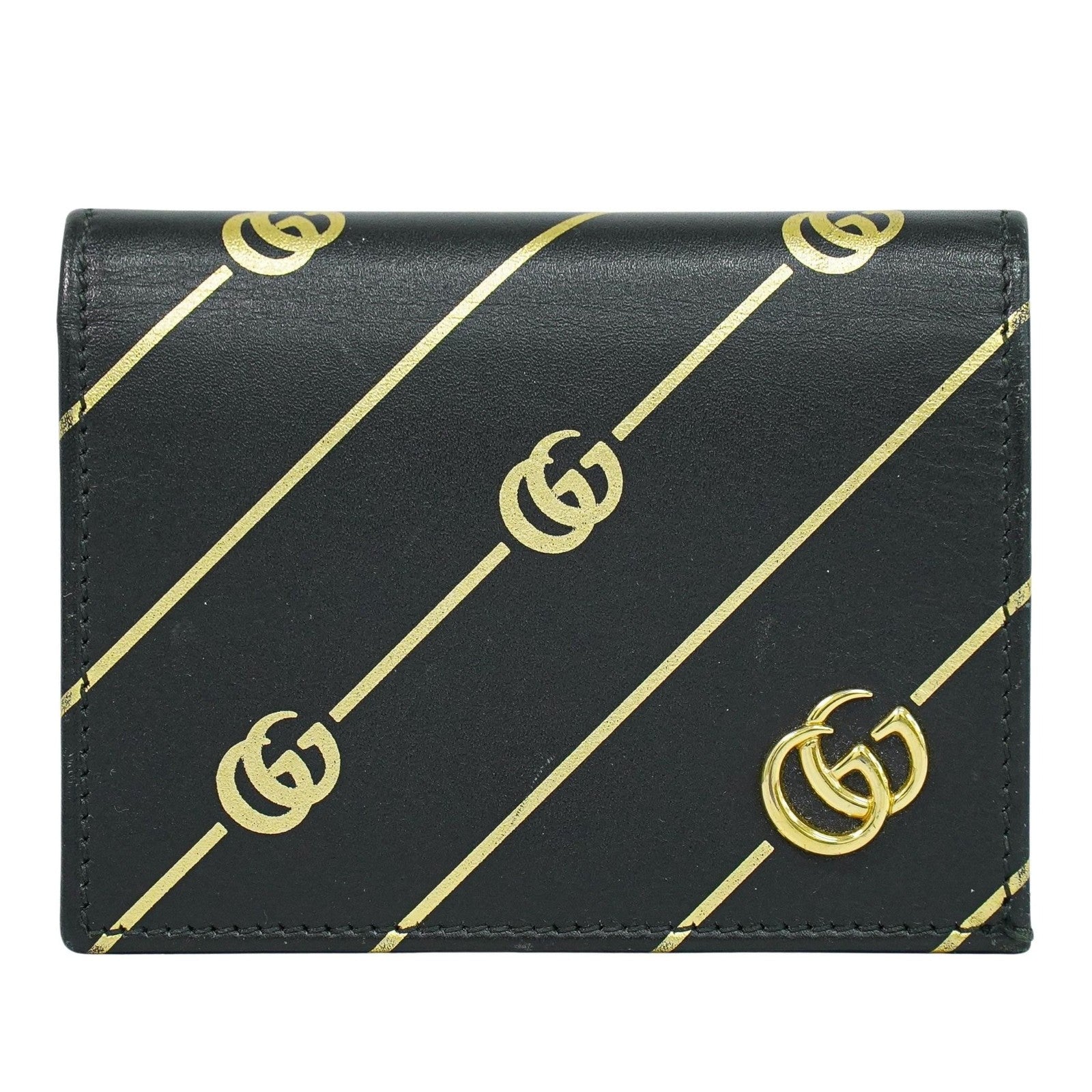 Gucci Gg Marmont Leather Black Leather Wallets Accessory (Pre-Owned)