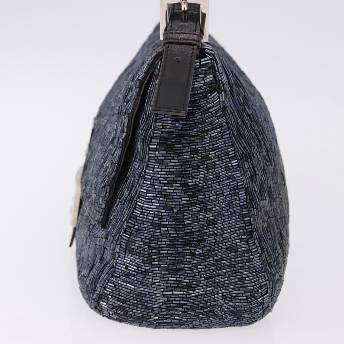 Fendi Baguette Sequins Navy Beads Handbag (Pre-Owned)