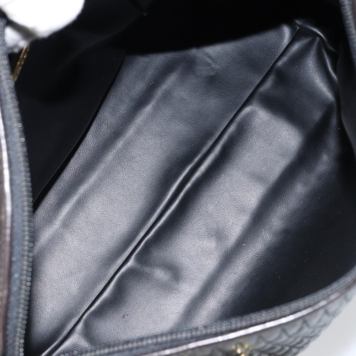 Bally Vintage Quilted Leather Black Leather Handbag (Pre-Owned)