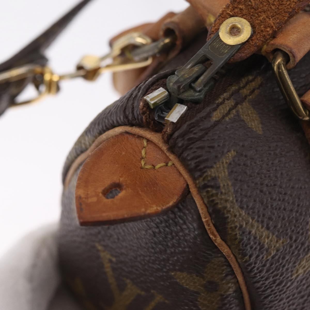 Louis Vuitton Speedy Mini Hl Monogram Canvas Brown Canvas Handbag (Pre-Owned)