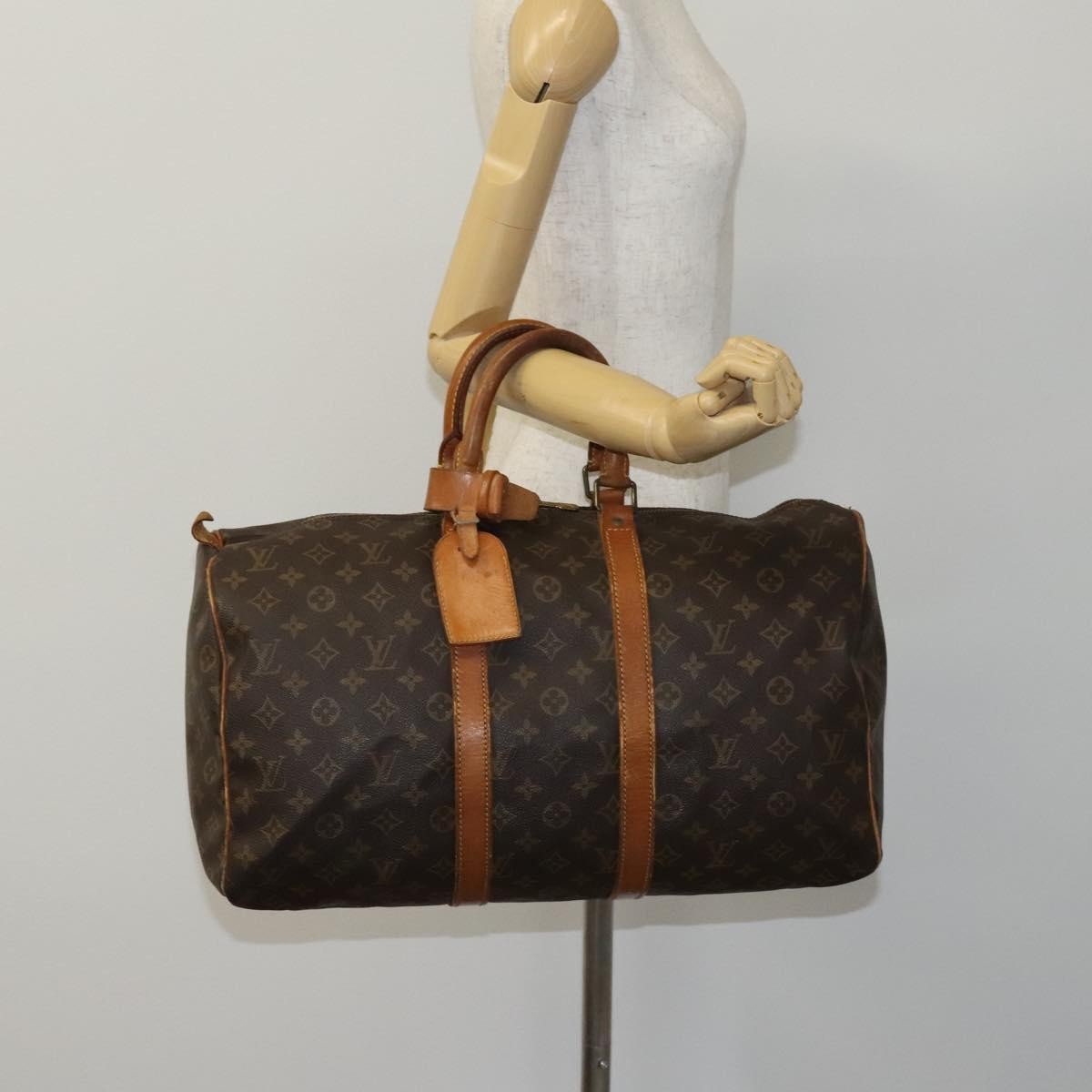 Louis Vuitton Keepall Monogram Canvas Brown Canvas Travel Bag Bag (Pre-Owned)