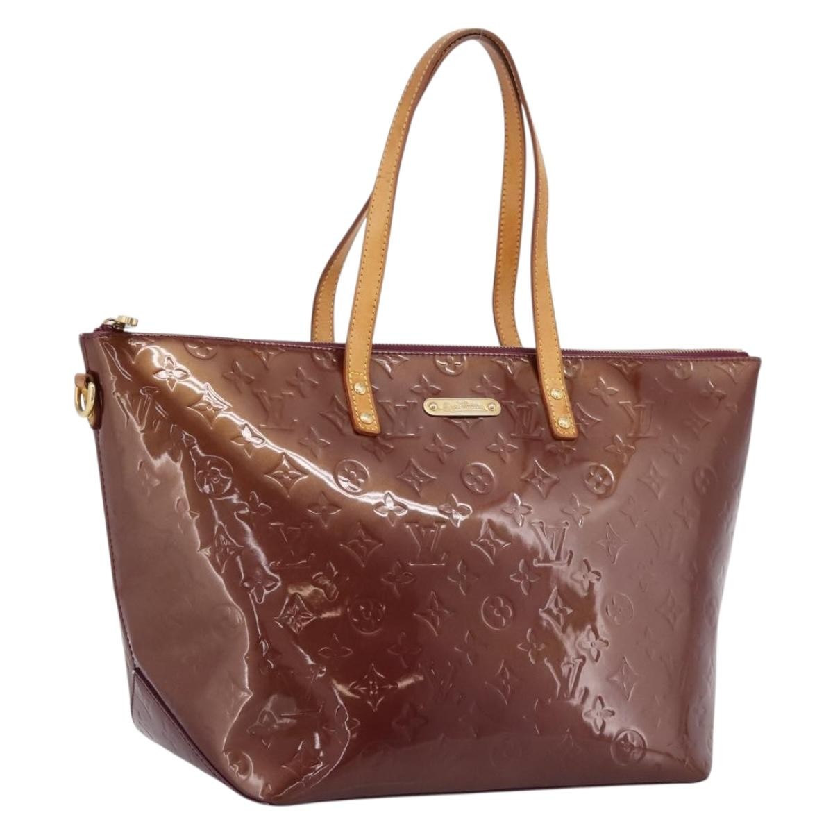 Louis Vuitton Bellevue Monogram Vernis Purple Patent_Leather Handbag (Pre-Owned)