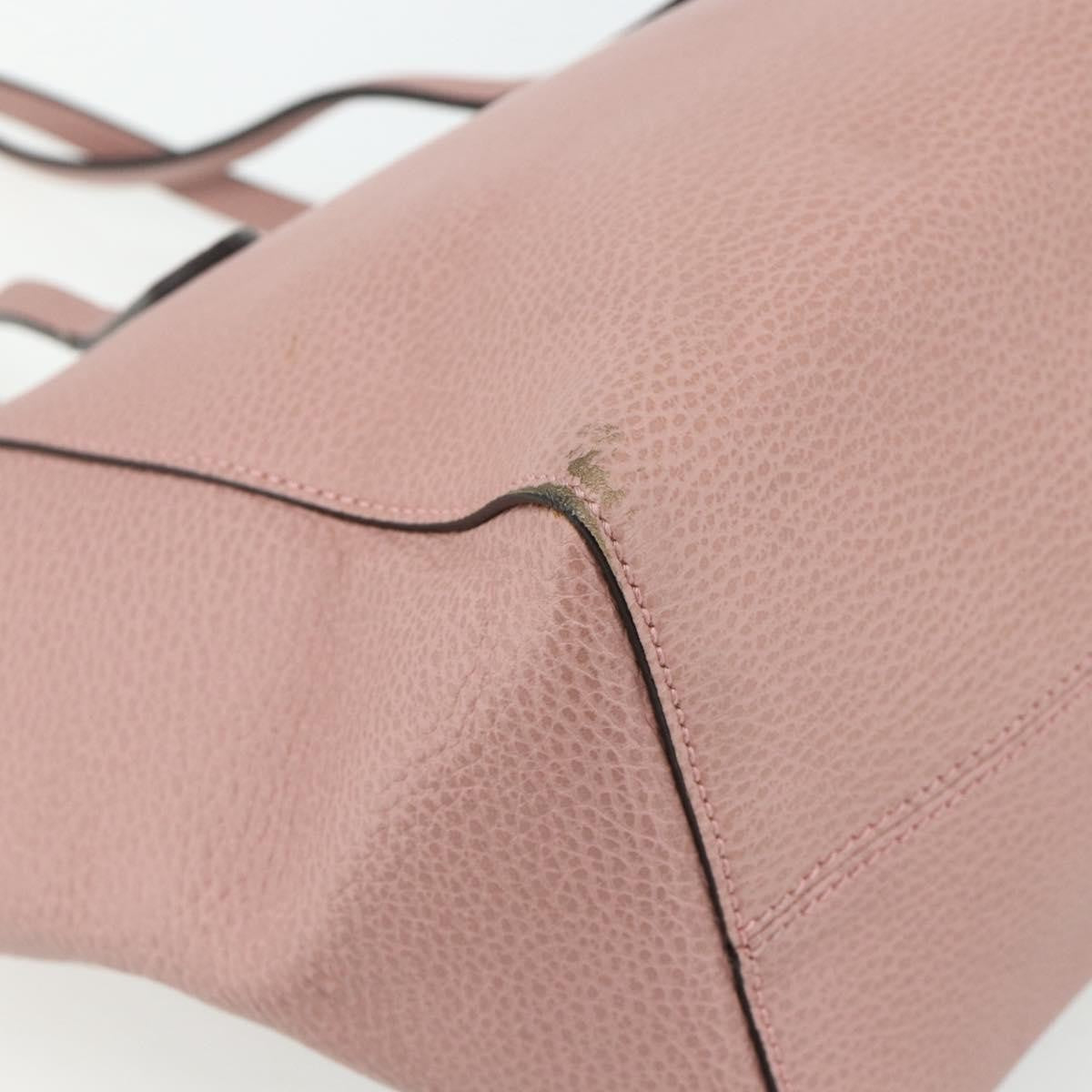 Gucci Swing Tote Leather Pink Leather Tote Bag Bag (Pre-Owned)