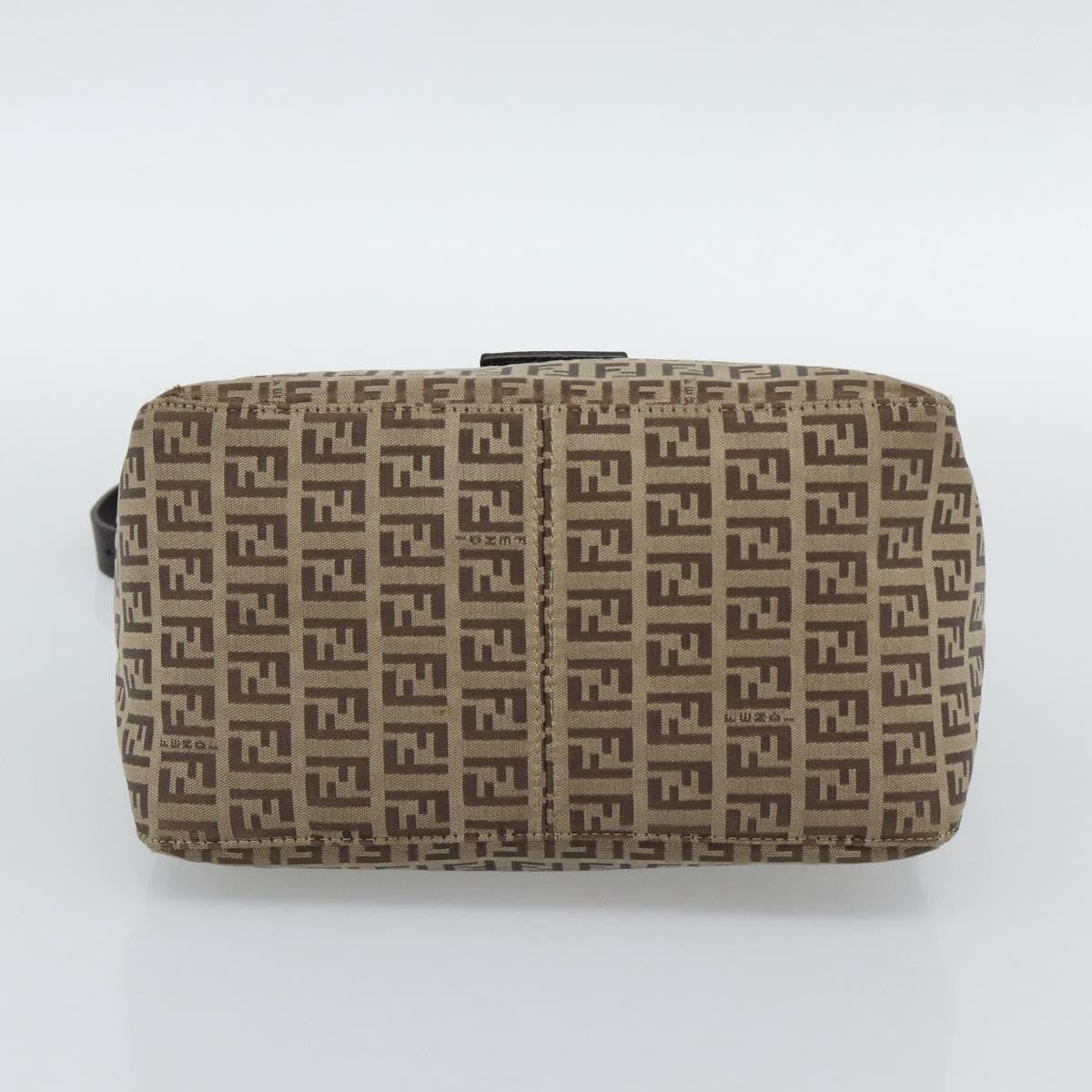 Fendi Mamma Baguette Canvas Beige Canvas Handbag (Pre-Owned)