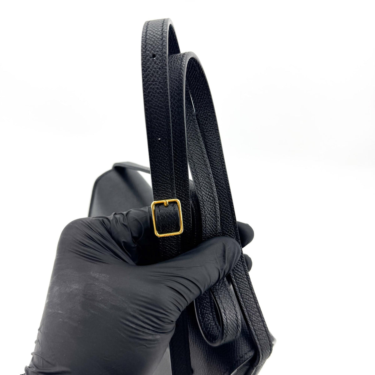 Celine Trotteur Calfskin Black Leather Crossbody Bag Bag (Pre-Owned)
