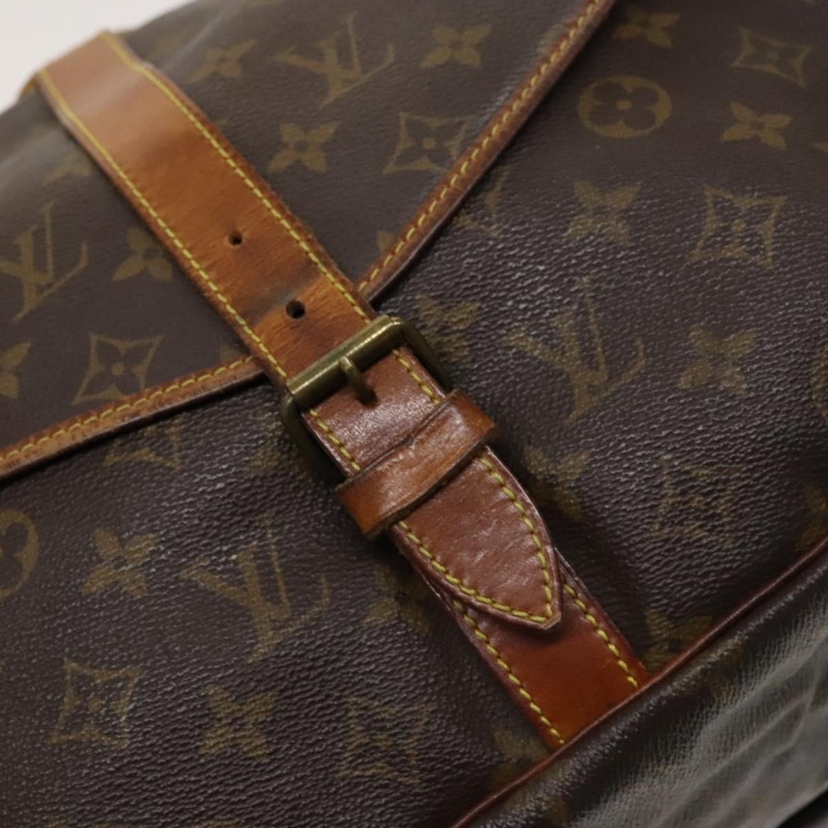 Louis Vuitton Saumur Monogram Canvas Brown Canvas Shoulder Bag Bag (Pre-Owned)