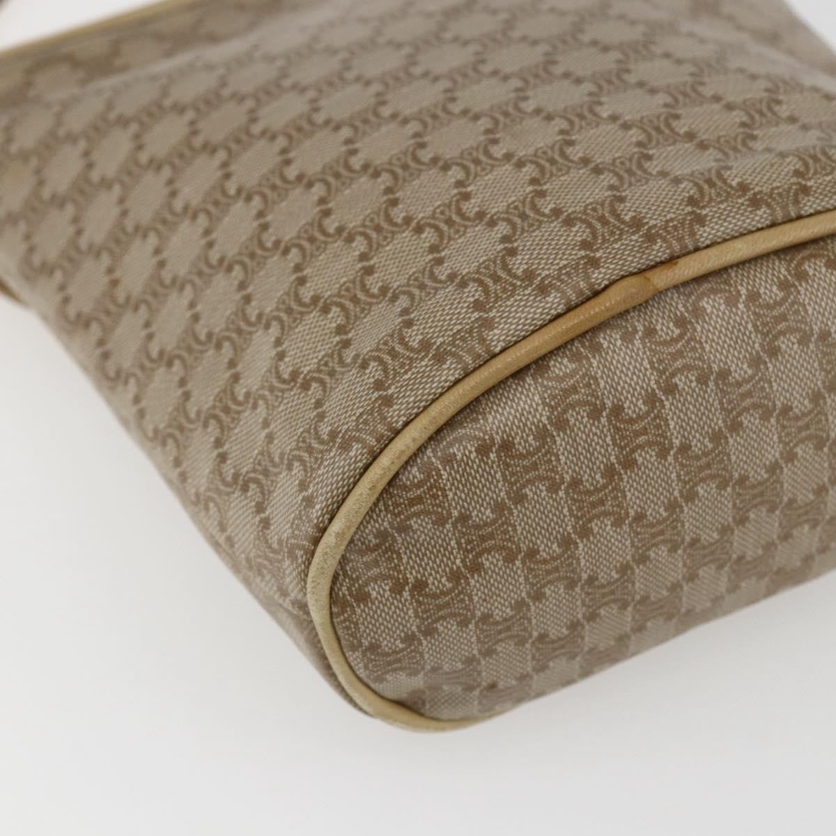 Celine Vintage Macadam Canvas Beige Canvas Shoulder Bag Bag (Pre-Owned)