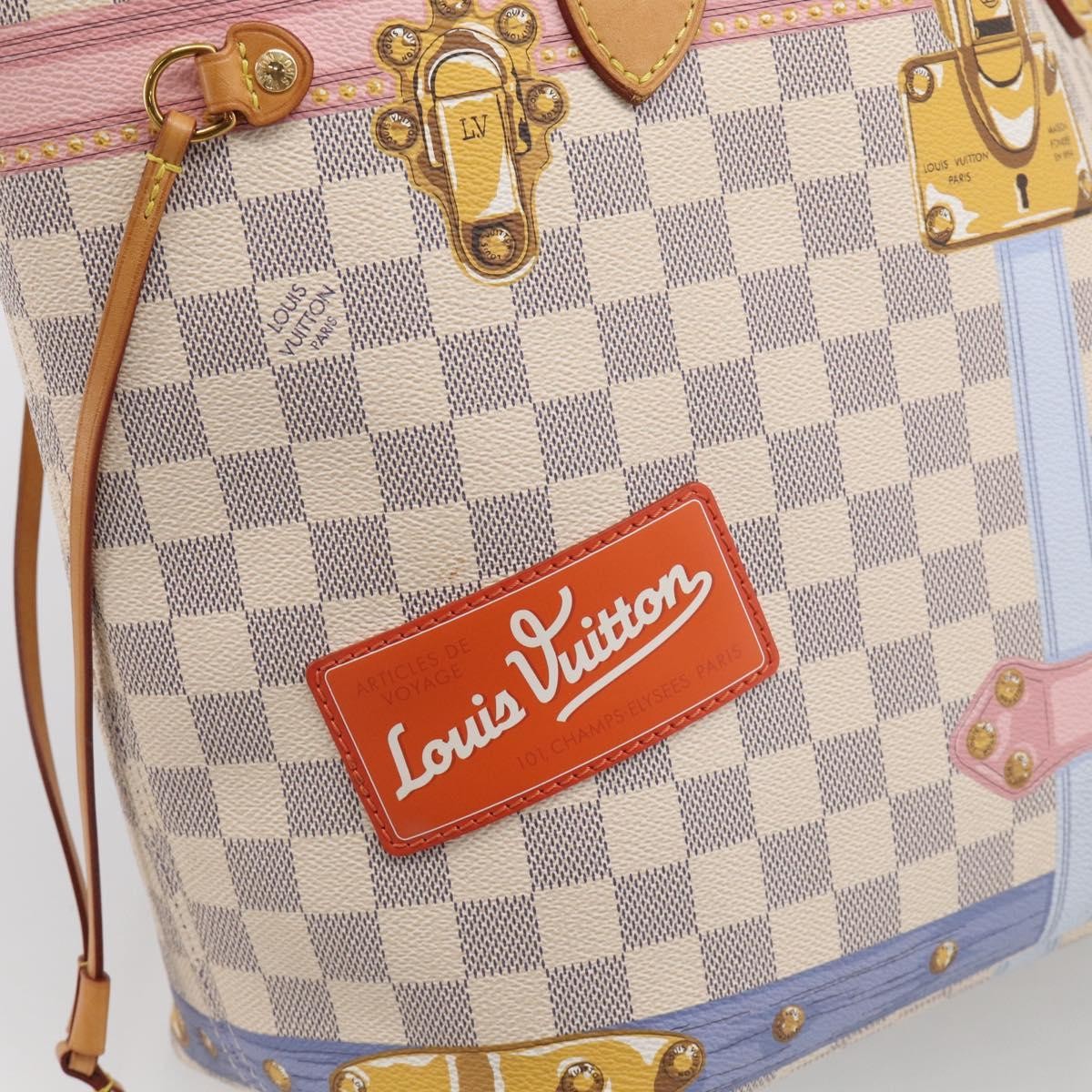Louis Vuitton Neverfull Nm Limited Edition Damier Summer Trunks Multicolour Canvas Tote Bag Bag (Pre-Owned)