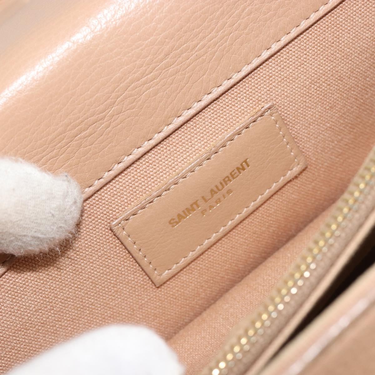 Saint Laurent Muse Two Leather Beige Leather Handbag (Pre-Owned)