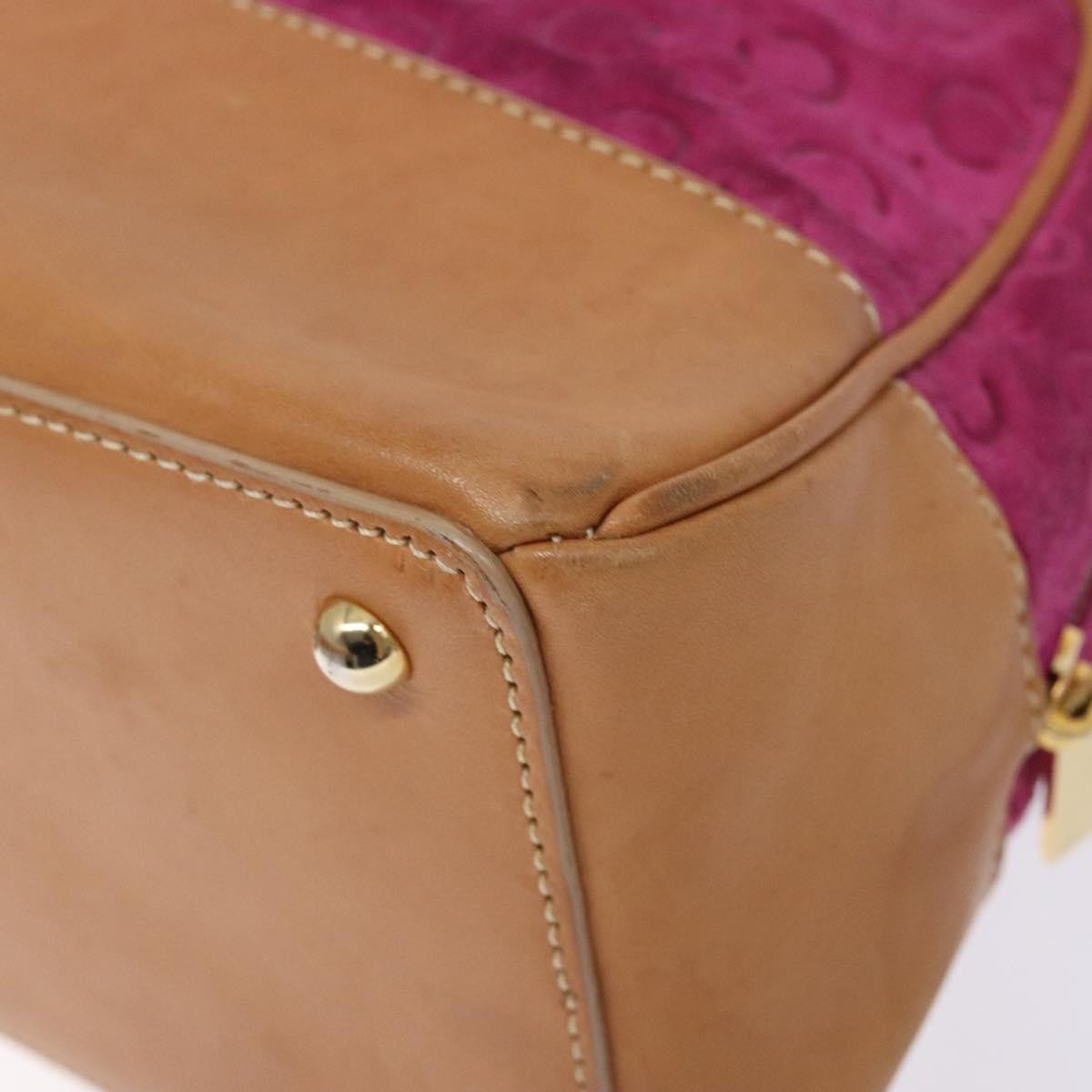 Celine Vintage Macadam C Macadam Suede Purple Suede Handbag (Pre-Owned)