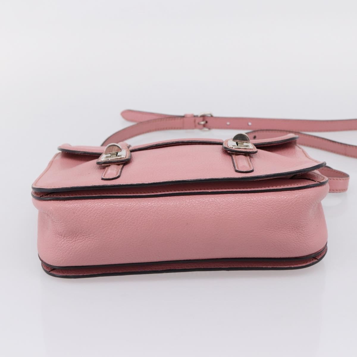 Miu Miu Beau Top Handle Leather Pink Leather Handbag (Pre-Owned)
