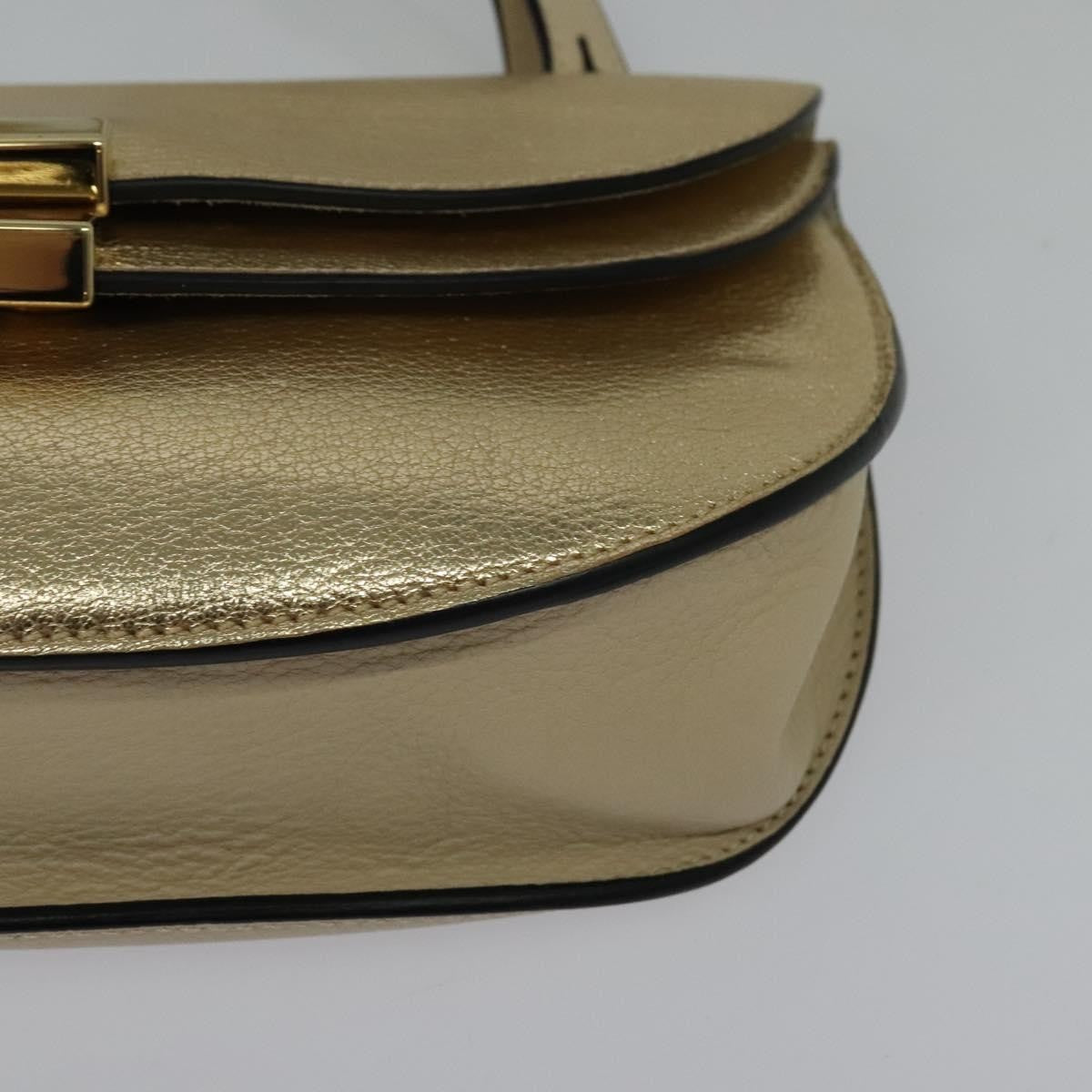 Chloe Georgia Leather Gold Leather Shoulder Bag Bag (Pre-Owned)