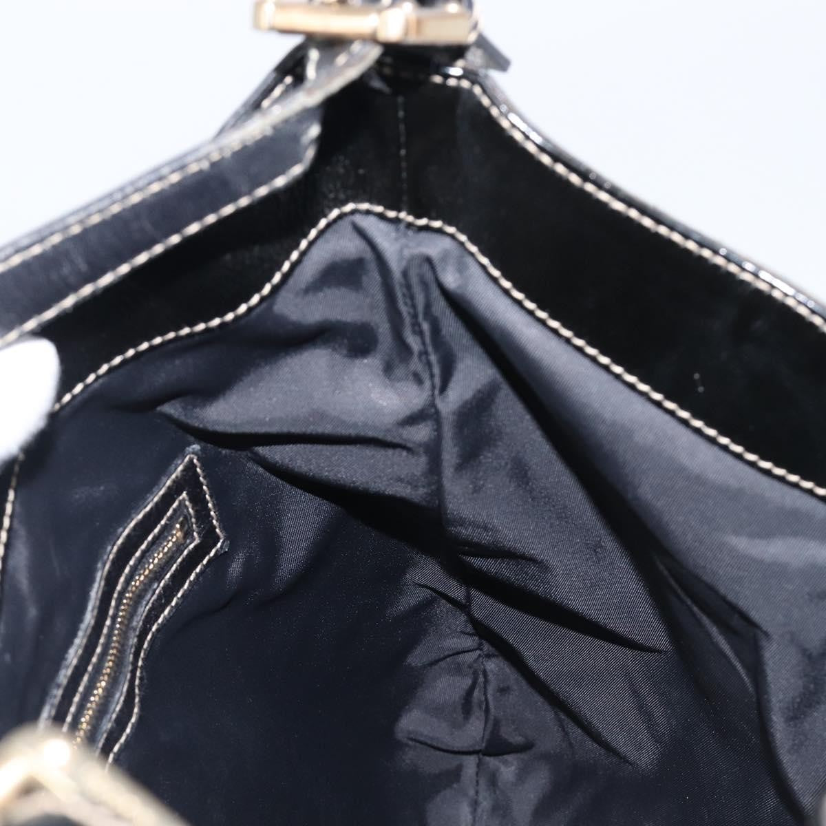 Gucci Britt Web Hobo Dialux Coated Canvas Black Canvas Shoulder Bag Bag (Pre-Owned)
