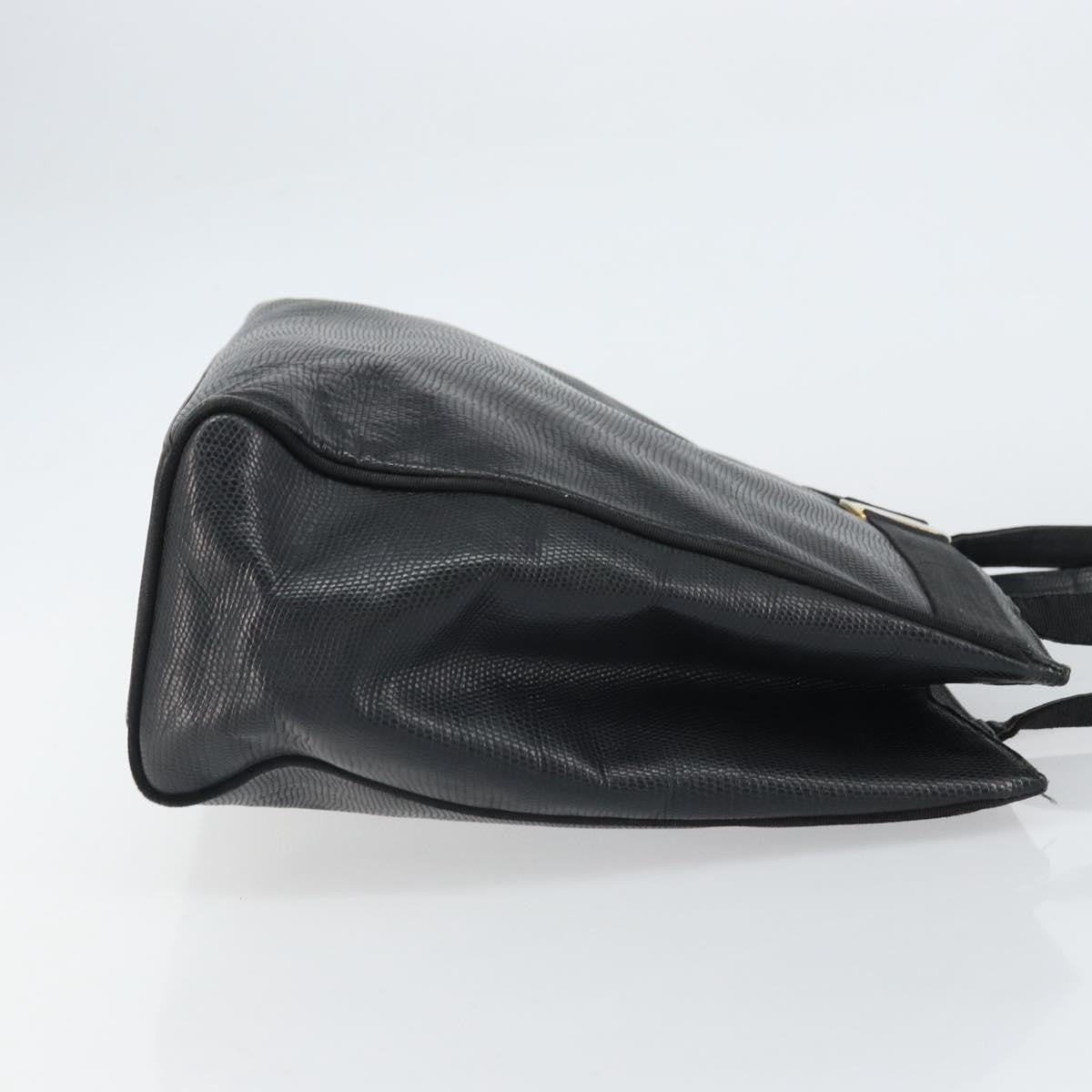 Salvatore Ferragamo Vala Tote Leather Black Leather Shoulder Bag Bag (Pre-Owned)