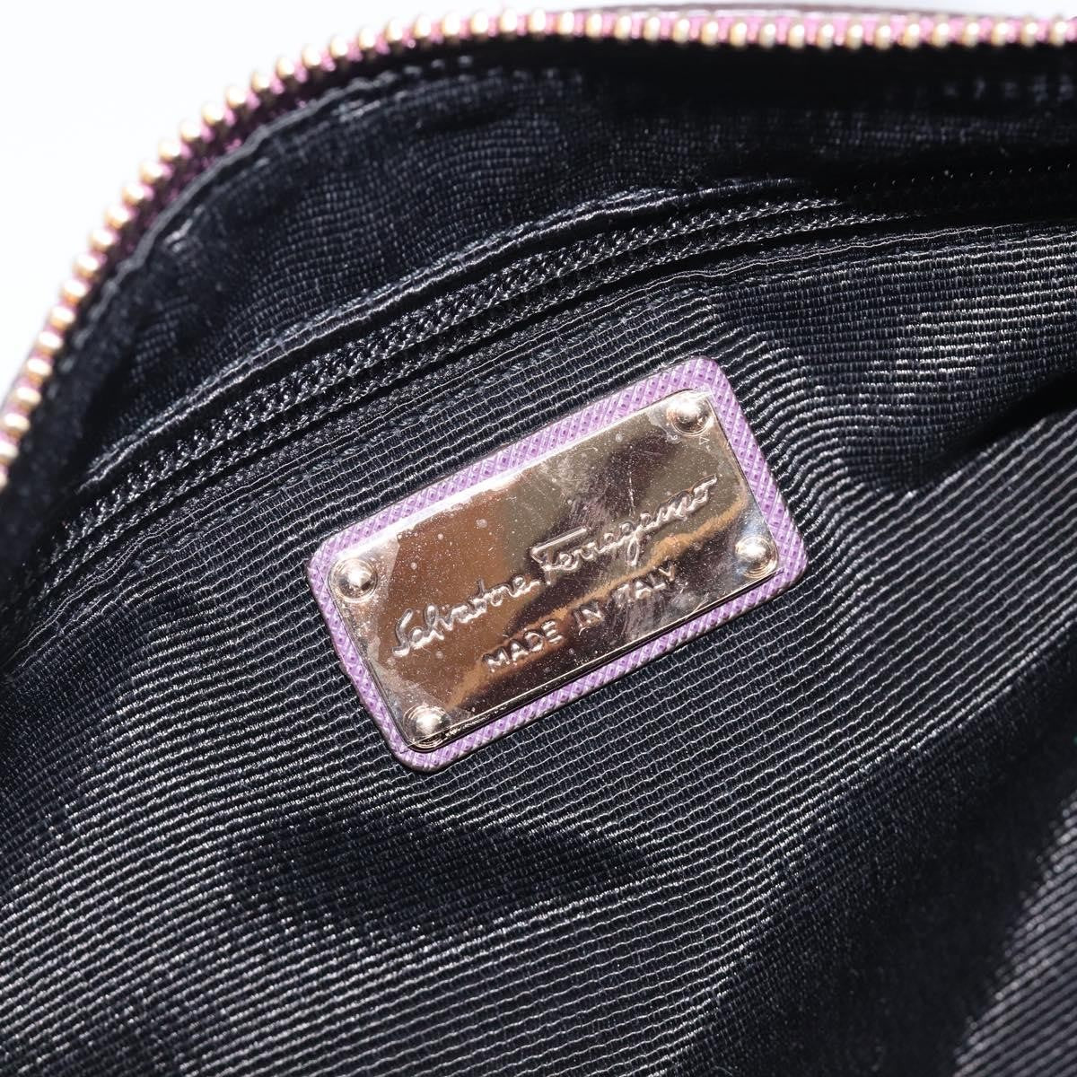 Salvatore Ferragamo Vara Bow Cylinder Bag Nylon Purple Nylon Shoulder Bag Bag (Pre-Owned)