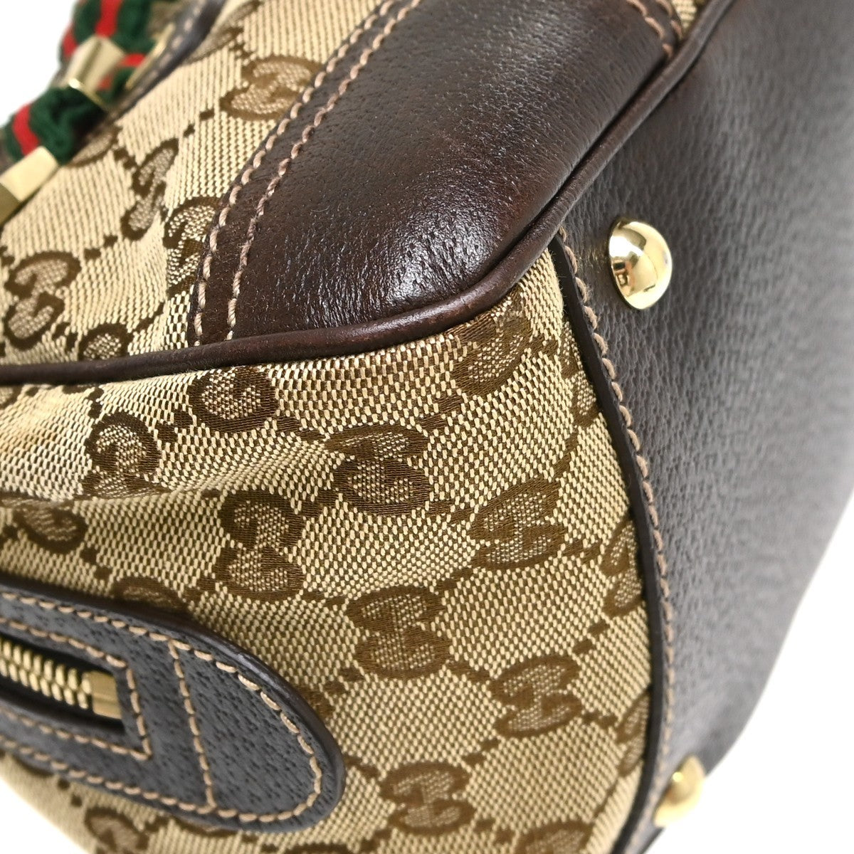 Gucci Princy Boston Bag (Outlet) Gg Coated Canvas Beige Canvas Tote Bag Bag (Pre-Owned)