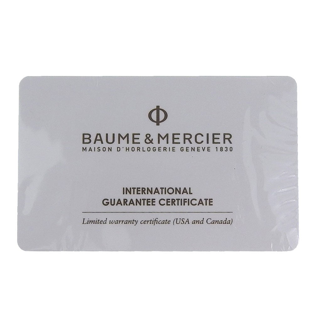 Baume & Mercier Clifton Stainless Steel And Leather Watch (Pre-Owned)