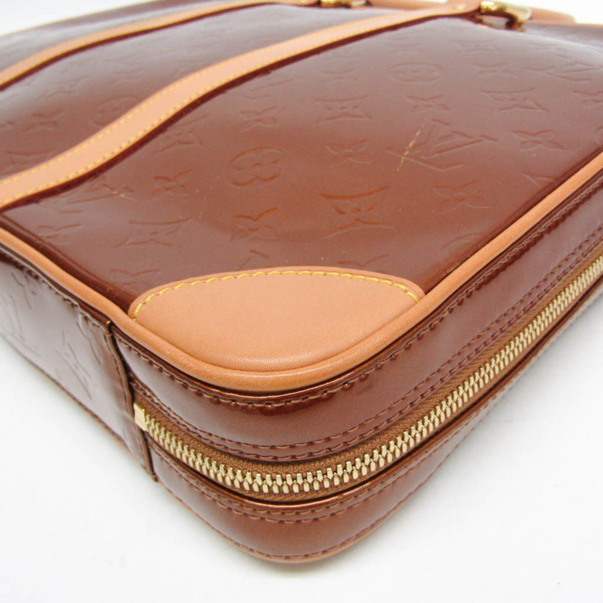 Louis Vuitton Vandam Monogram Vernis Brown Patent_Leather Handbag (Pre-Owned)