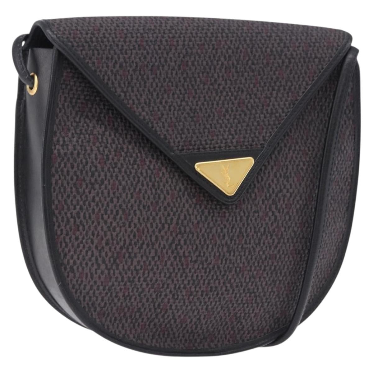 Saint Laurent Vintage Canvas Purple Canvas Shoulder Bag Bag (Pre-Owned)