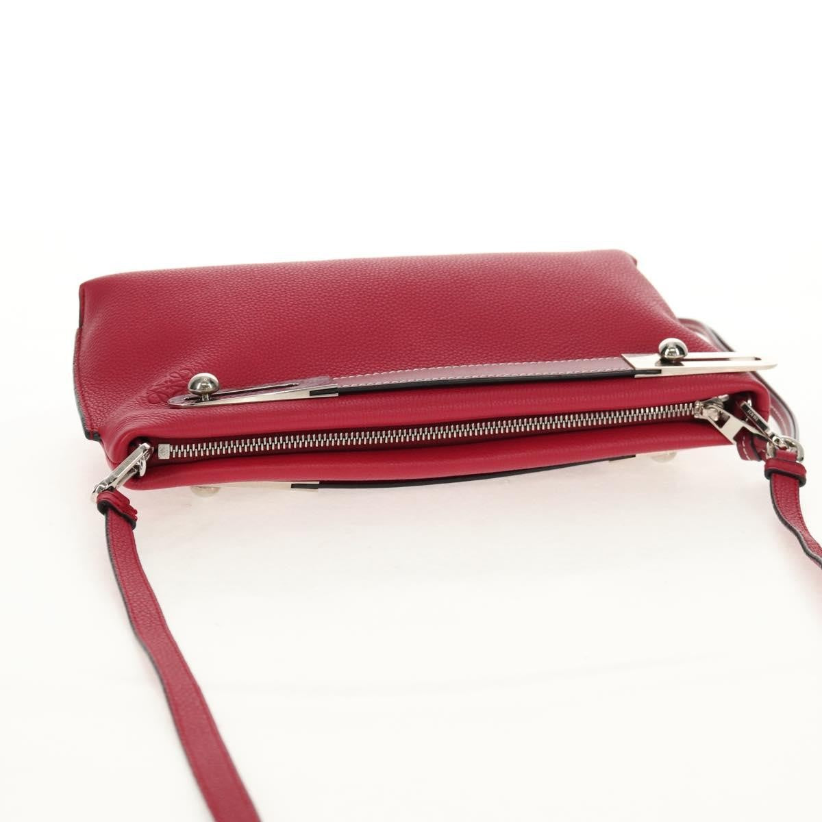 Loewe Missy Leather Red Leather Shoulder Bag Bag (Pre-Owned)